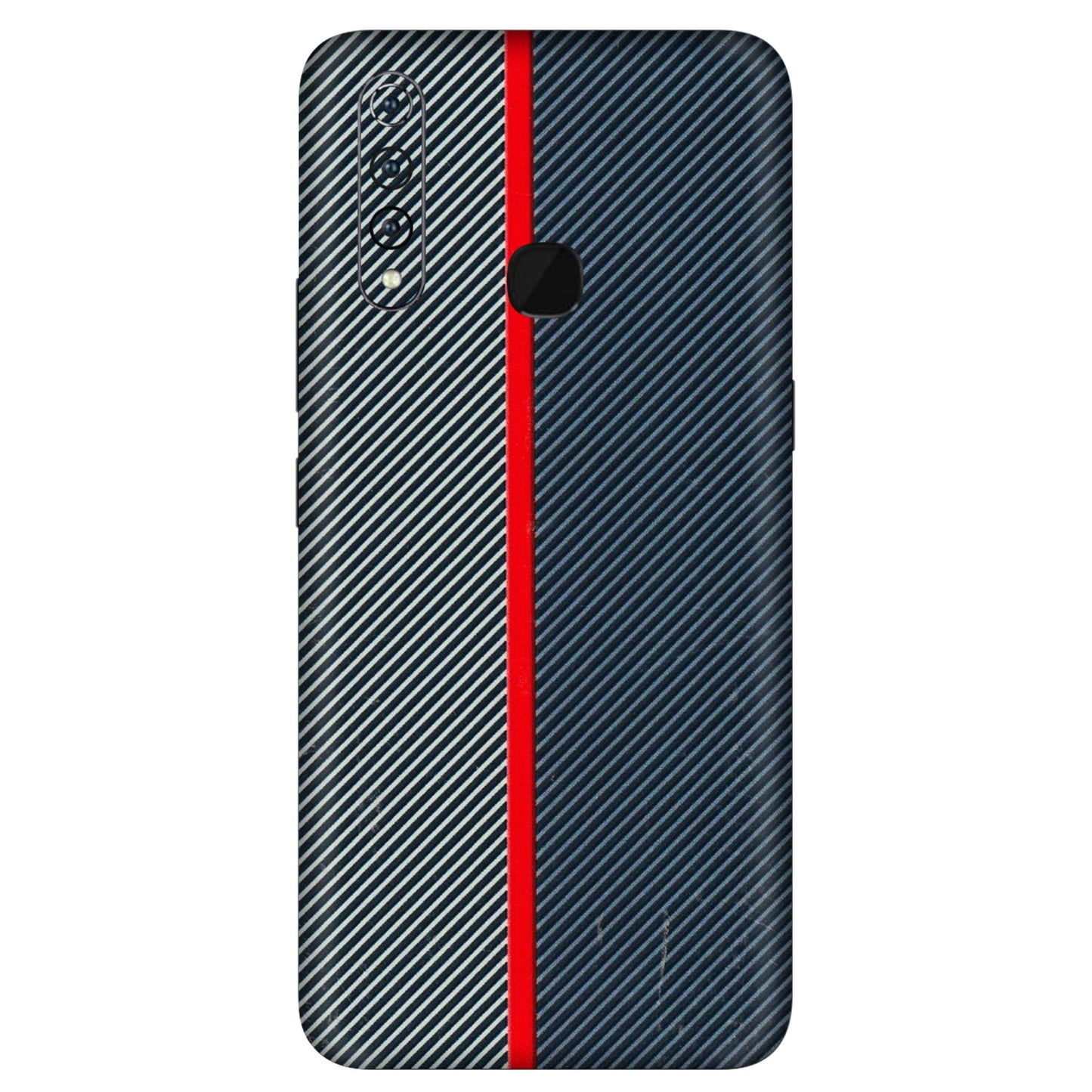 VIVO Z/V/X/T/U/S Series Phone Skins (All Models) - Blue Sober Lines - 3D Embossed Finish (L-305) Vivo Z1 Pro