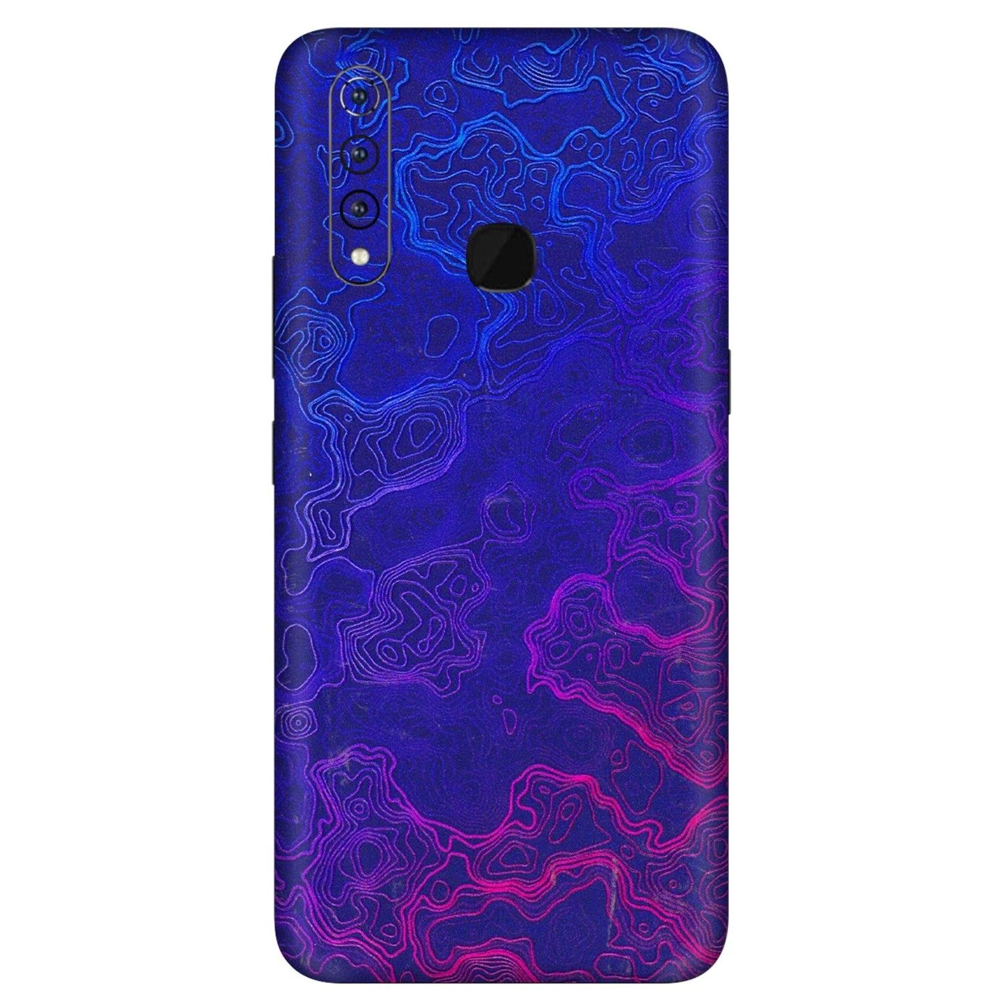 VIVO Z/V/X/T/U/S Series Phone Skins (All Models) - Purple Ripples Swirl - 3D Embossed Finish (L-314) Vivo Z1 Pro