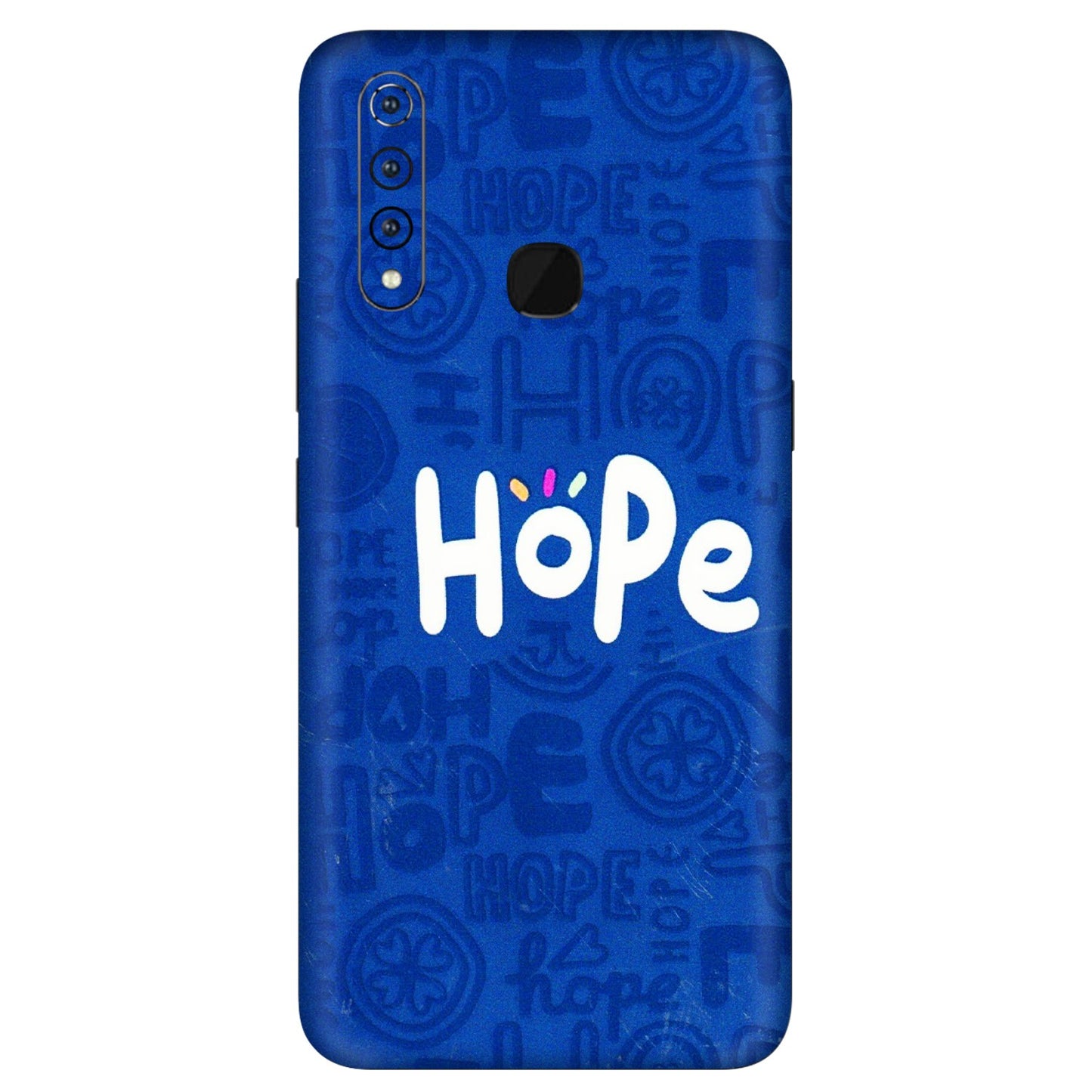 VIVO Z/V/X/T/U/S Series Phone Skins (All Models) - Hope Doodles Blue - 3D Embossed Finish (L-43) Vivo Z1 Pro