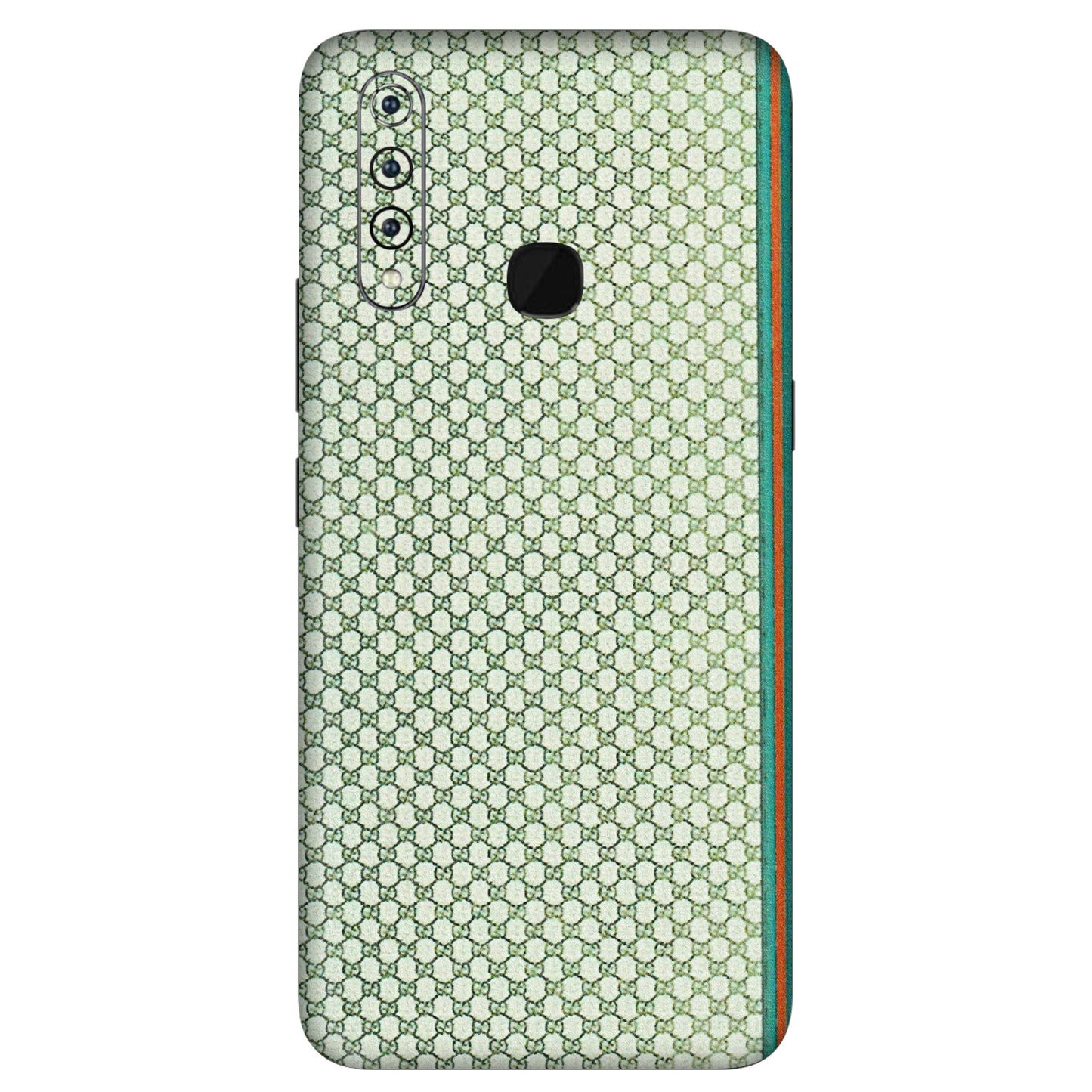VIVO Z/V/X/T/U/S Series Phone Skins (All Models) - Gucci Fabric Pattern - 3D Embossed Finish (L-73) Vivo Z1 Pro