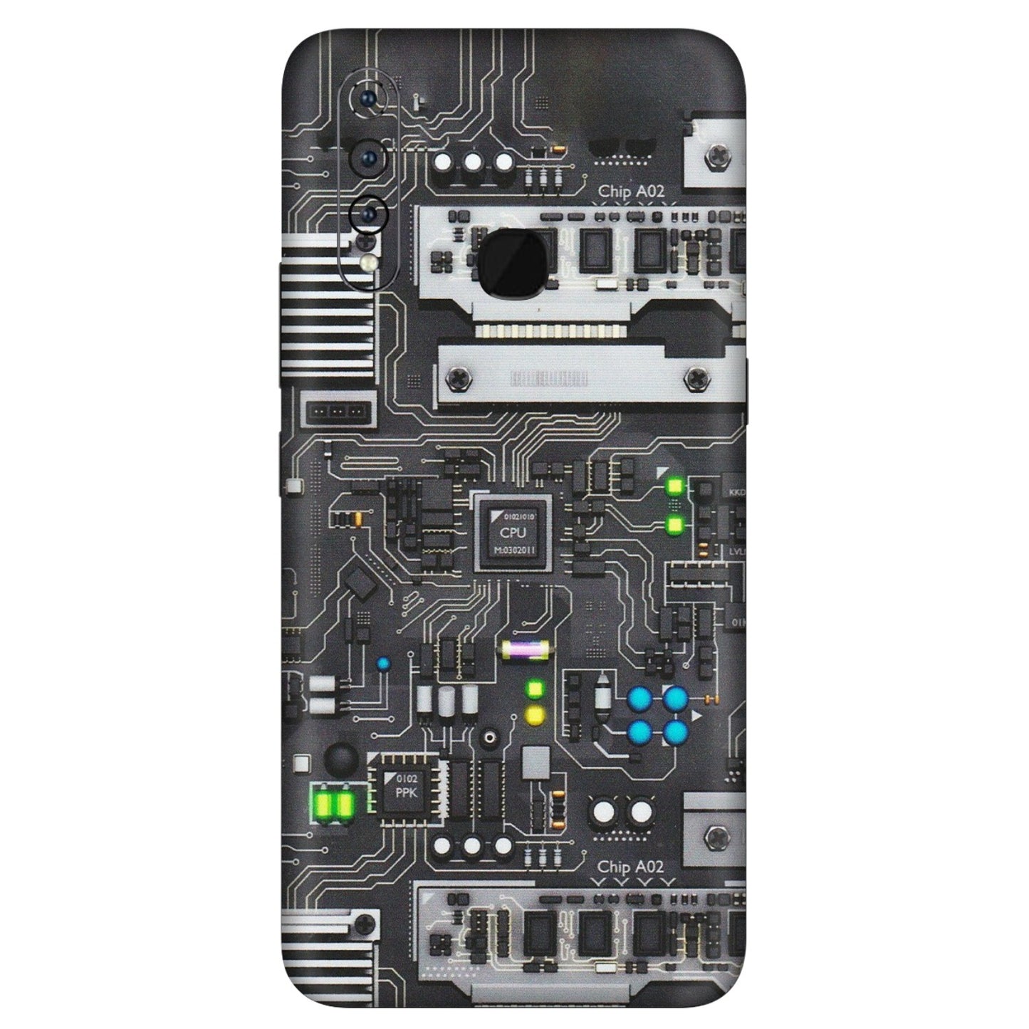 VIVO Z/V/X/T/U/S Series Phone Skins (All Models) - Motherboard Internals - Matte Finish (M-135) Vivo Z1 Pro