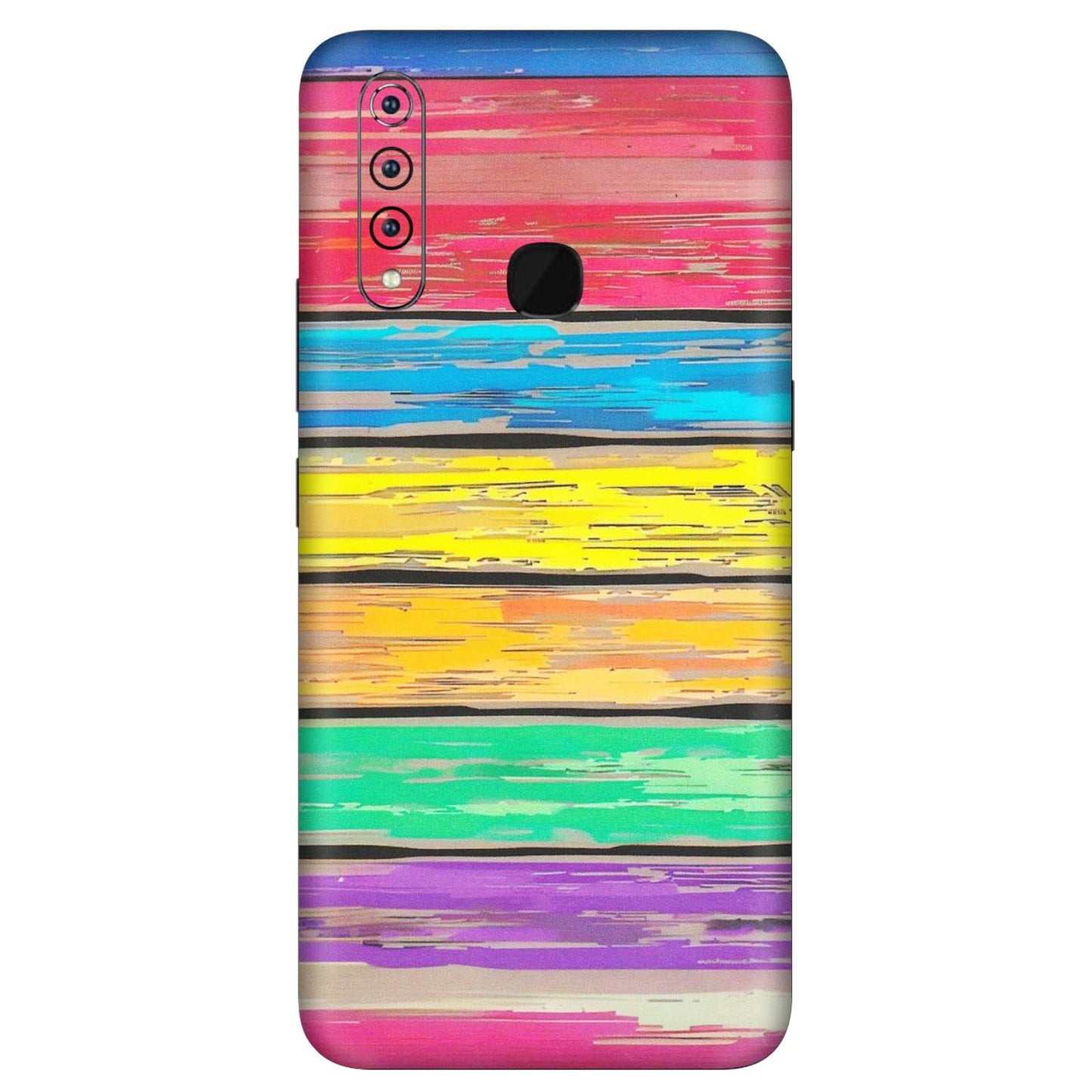 VIVO Z/V/X/T/U/S Series Phone Skins (All Models) - Multi Colour Wooden Wall - Matte Finish (M-96) Vivo Z1 Pro