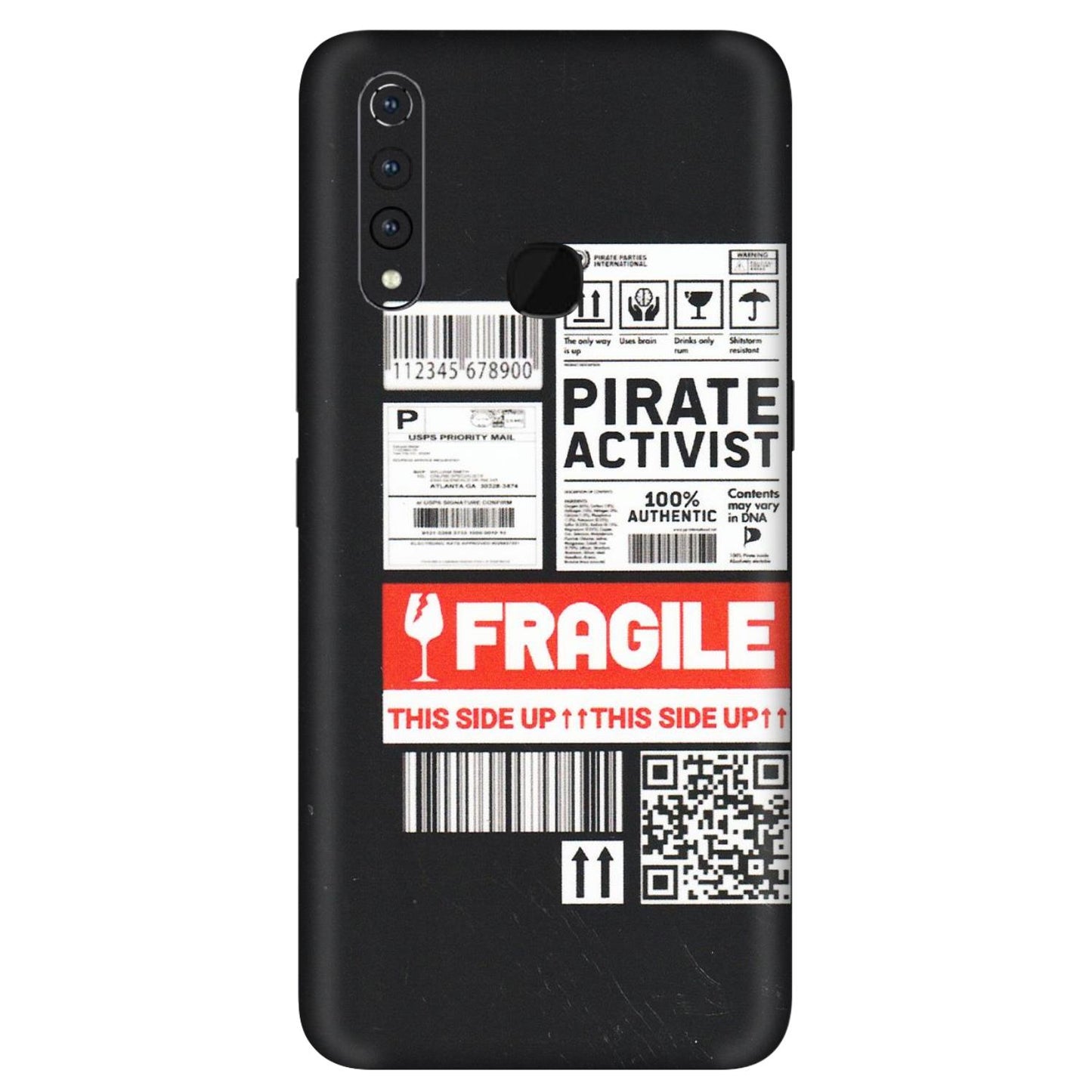 VIVO Z/V/X/T/U/S Series Phone Skins (All Models) - Handle With Care - Matte Finish (M-99) Vivo Z1 Pro