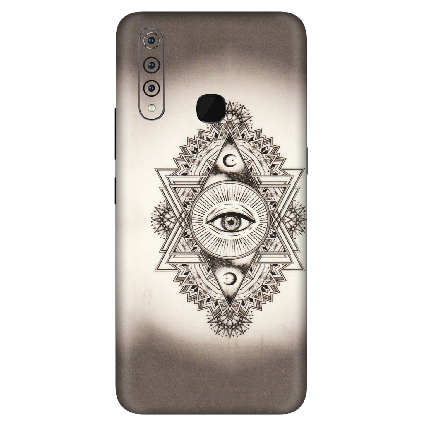 VIVO Z/V/X/T/U/S Series Phone Skins (All Models) - Illuminati Great Eye - Transparent Finish (T-14) Vivo Z1 Pro
