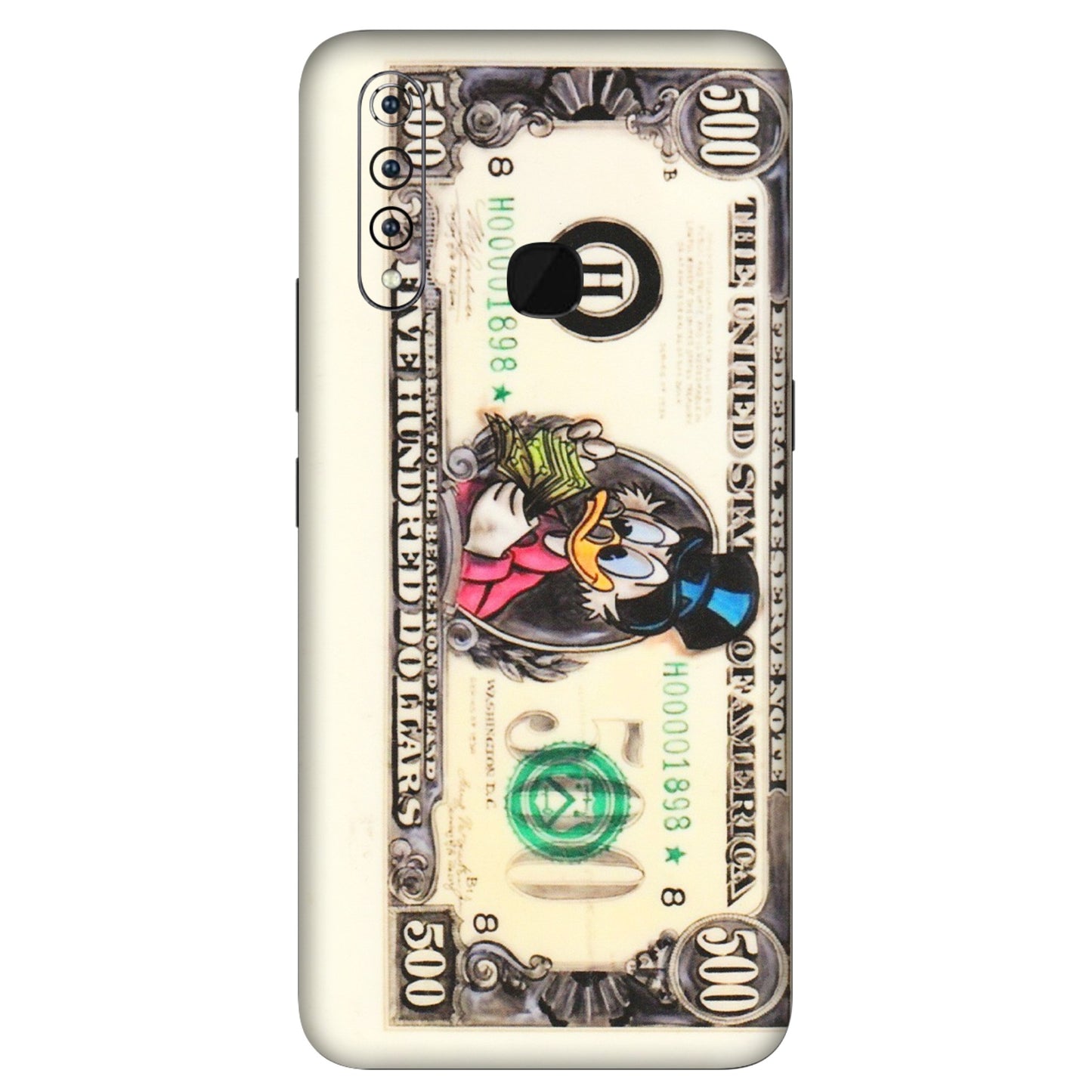 VIVO Z/V/X/T/U/S Series Phone Skins (All Models) - Five Hundred Dollar Duck - Transparent Finish (T-15) Vivo Z1 Pro