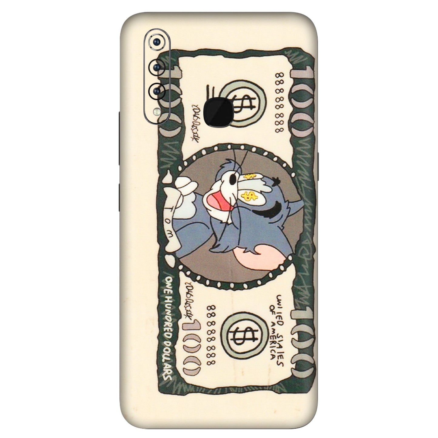 VIVO Z/V/X/T/U/S Series Phone Skins (All Models) - One Hundred Dollar Tom - Transparent Finish (T-16) Vivo Z1 Pro