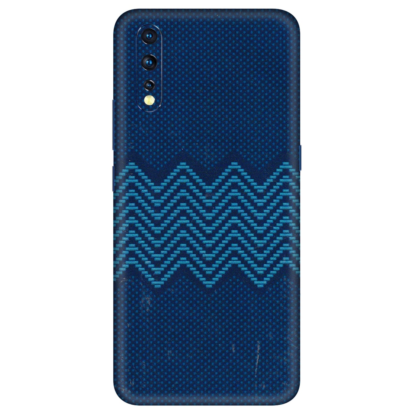 VIVO Z/V/X/T/U/S Series Phone Skins (All Models) - Blue Sober Waves - 3D Embossed Finish (L-306) Vivo Z1 X