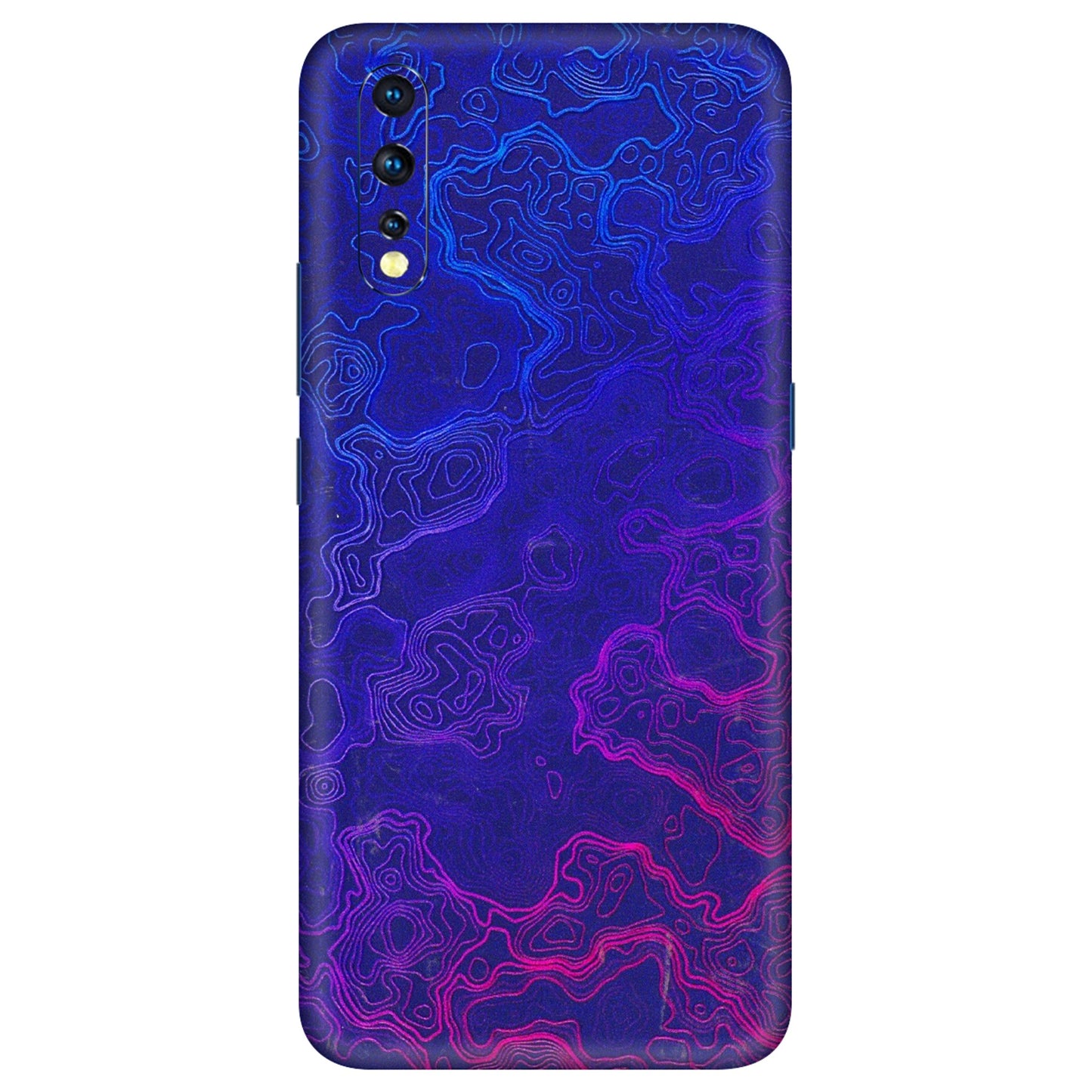 VIVO Z/V/X/T/U/S Series Phone Skins (All Models) - Purple Ripples Swirl - 3D Embossed Finish (L-314) Vivo Z1 X