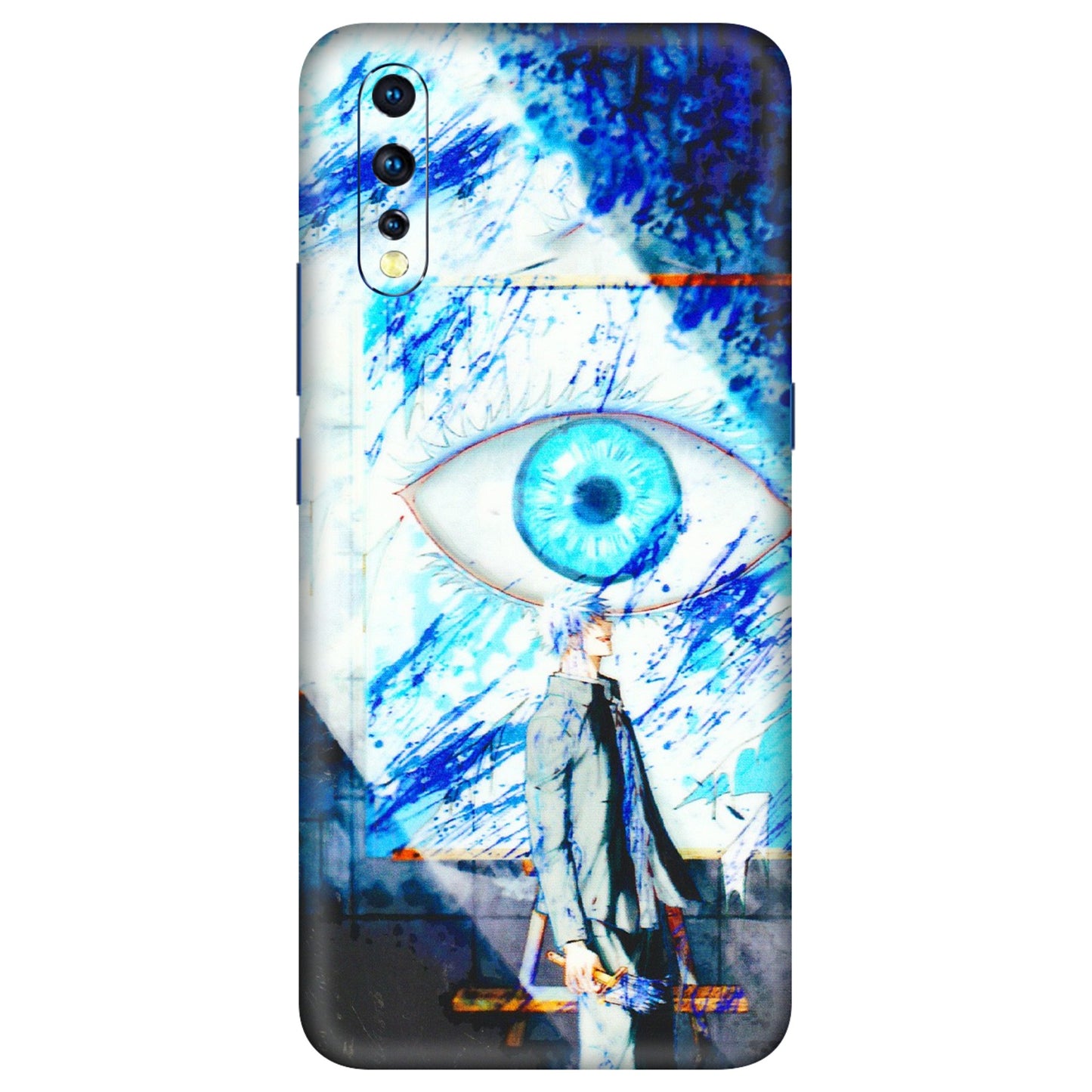 VIVO Z/V/X/T/U/S Series Phone Skins (All Models) - Anime Sea Blue Eye - 3D Embossed Finish (L-318) Vivo Z1 X