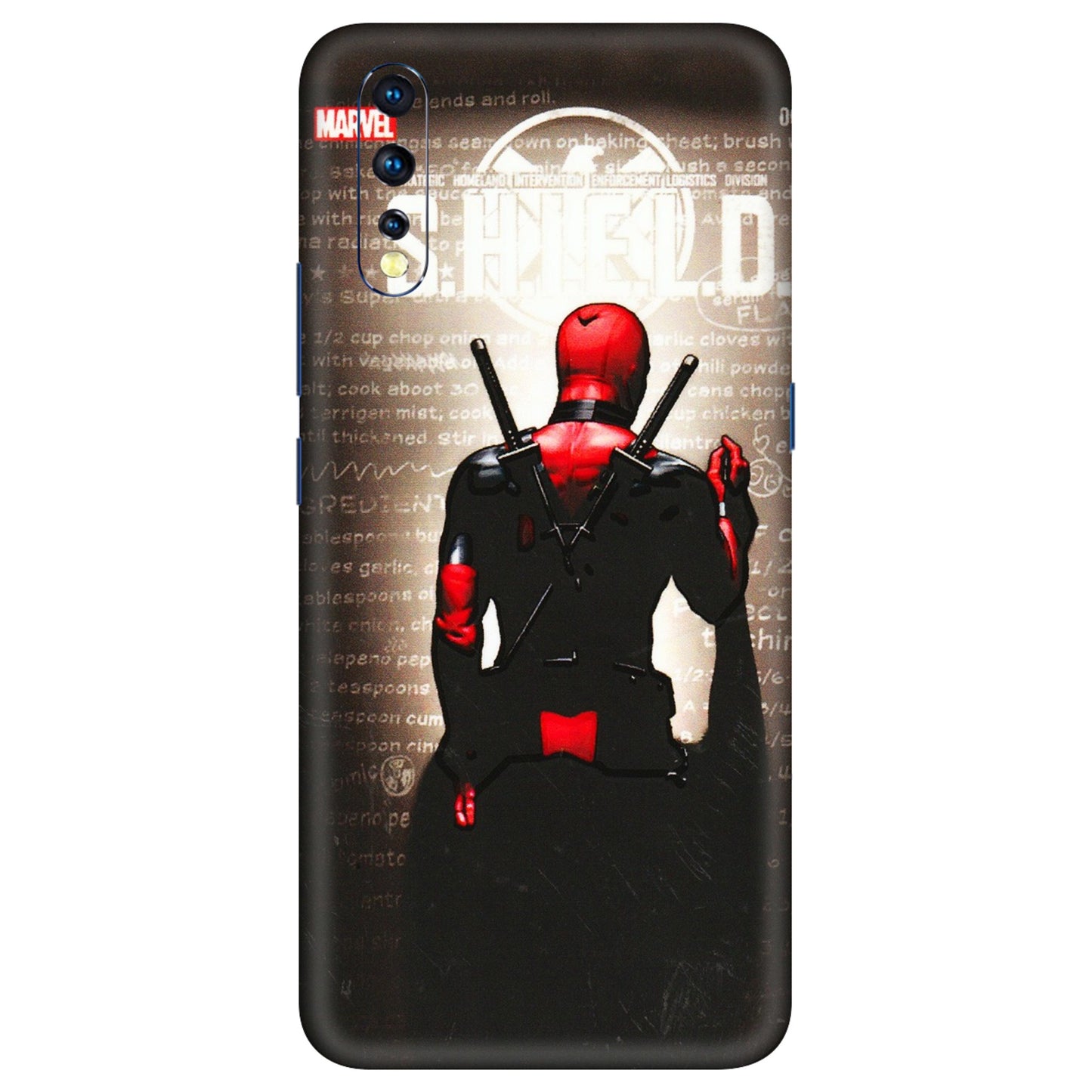 VIVO Z/V/X/T/U/S Series Phone Skins (All Models) - Deadpool - 3D Embossed Finish (L-56) Vivo Z1 X