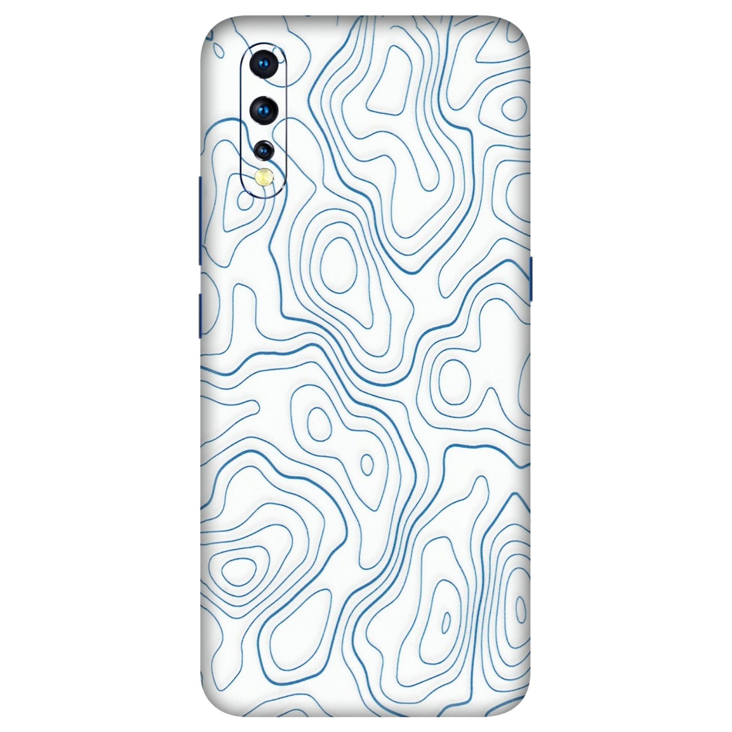 VIVO Z/V/X/T/U/S Series Phone Skins (All Models) - Blue And White Swirls - Matte Finish (M-139) Vivo Z1 X
