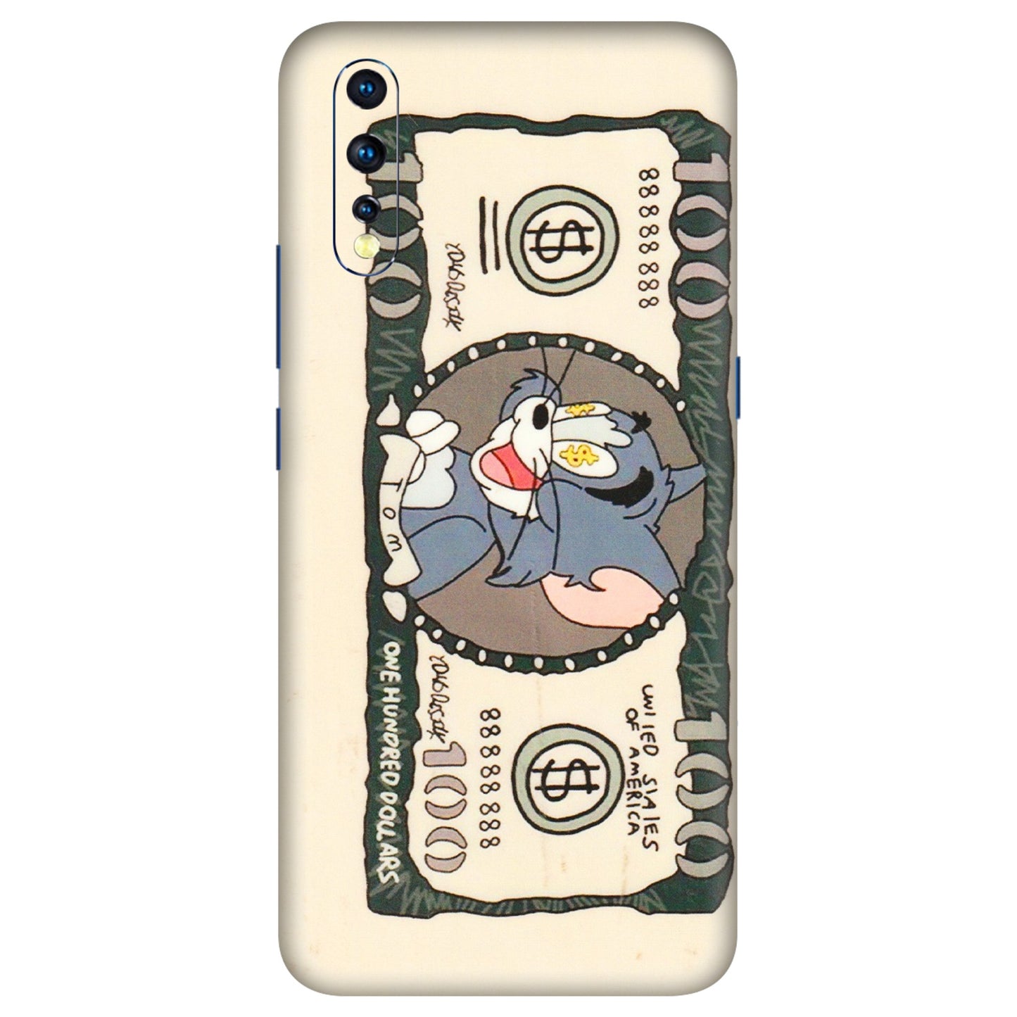 VIVO Z/V/X/T/U/S Series Phone Skins (All Models) - One Hundred Dollar Tom - Transparent Finish (T-16) Vivo Z1 X
