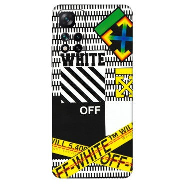 Xiaomi Redmi Phone Skins (All Models) - White Off Abstract - 3D Embossed Finish (L-172) Mi 11i 5G