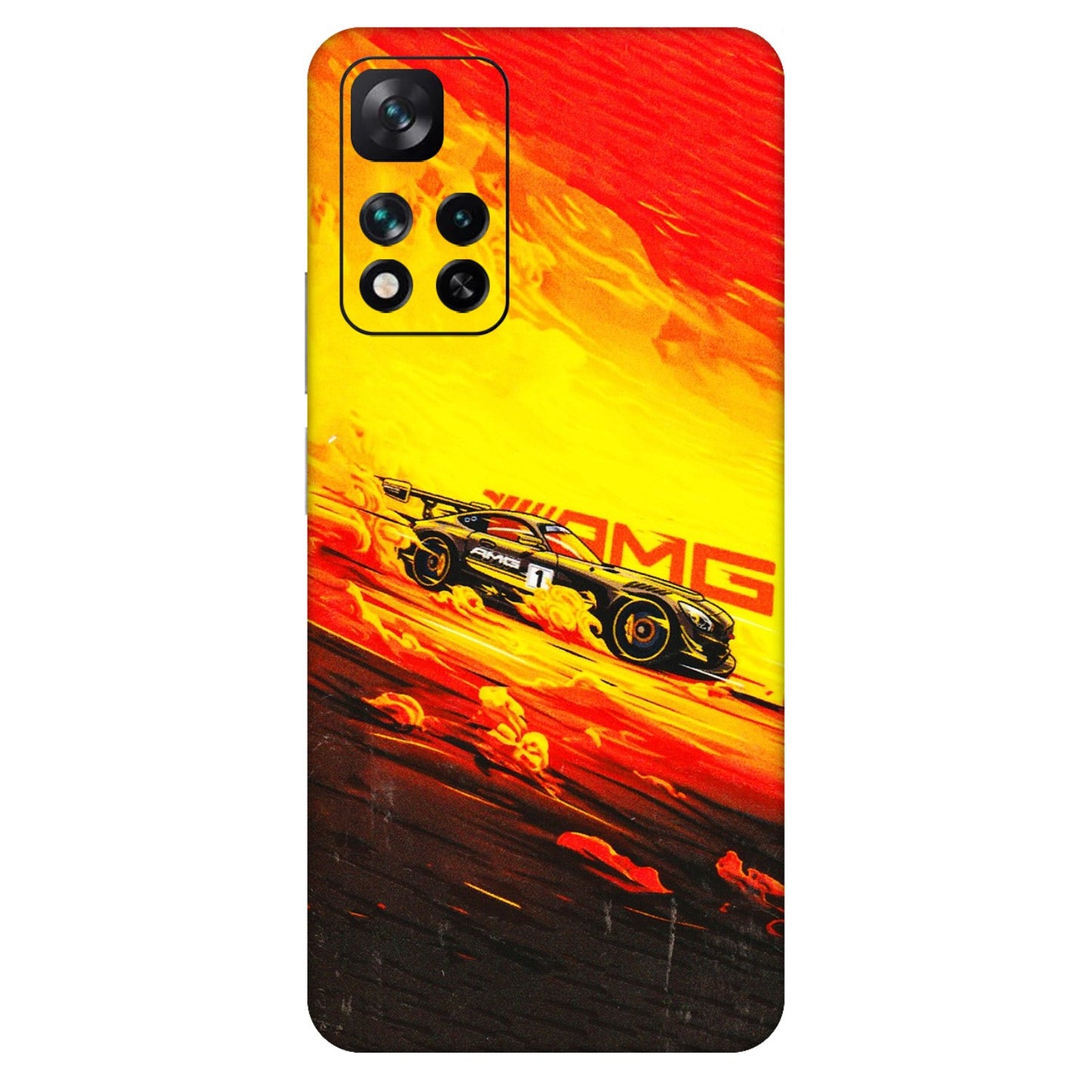 Xiaomi Redmi Phone Skins (All Models) - AMG Car Speed Cover - 3D Embossed Finish (L-256) Mi 11i 5G