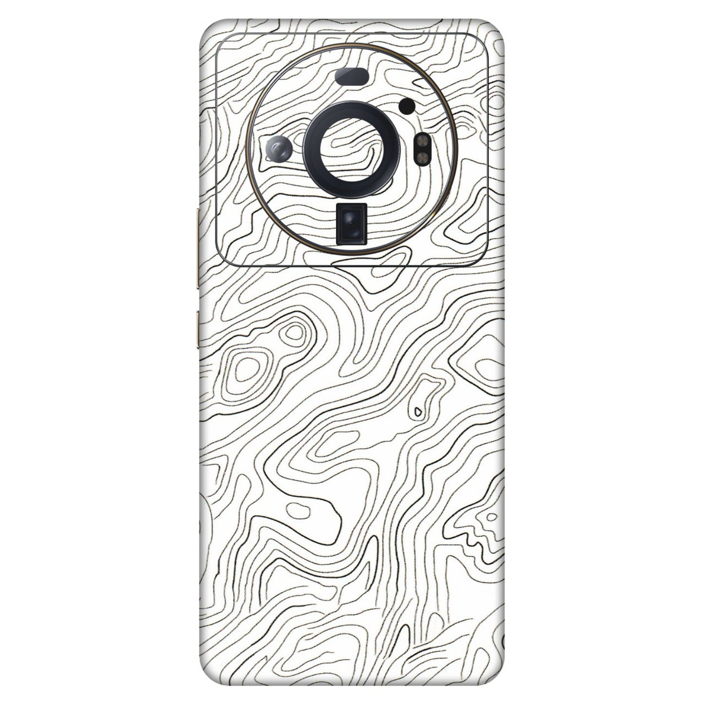 Xiaomi Redmi Phone Skins (All Models) - White Black Swirls - 3D Embossed Finish (L-219) Mi 12S Ultra 5G