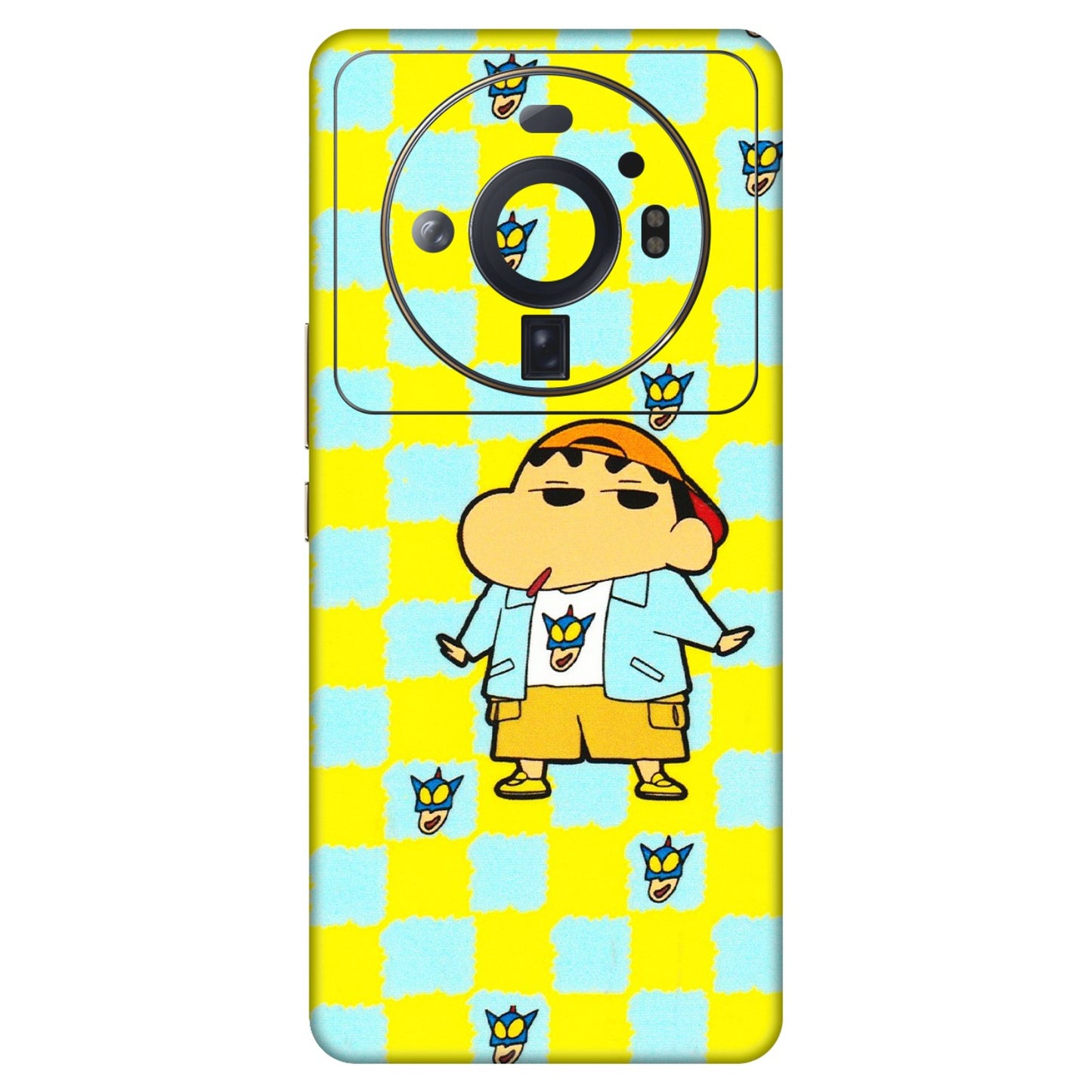 Xiaomi Redmi Phone Skins (All Models) - Yellow Blue Shinchan Cute - 3D Embossed Finish (L-221) Mi 12S Ultra 5G