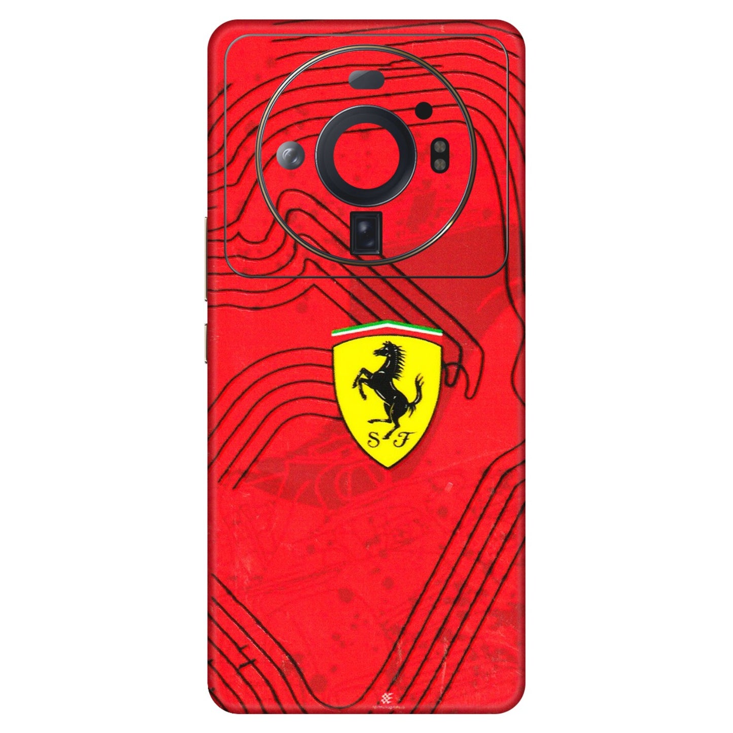 Xiaomi Redmi Phone Skins (All Models) - Red Ferrari Logo Stylish - 3D Embossed Finish (L-238) Mi 12S Ultra 5G