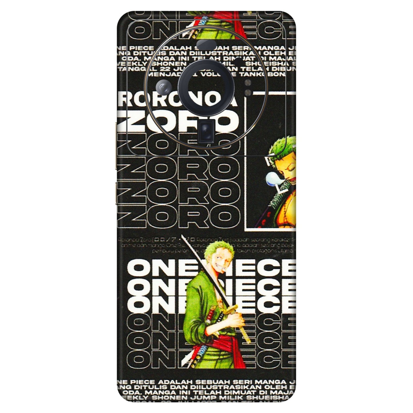 Xiaomi Redmi Phone Skins (All Models) - One Piece Zoro - 3D Embossed Finish (L-250) Mi 12S Ultra 5G