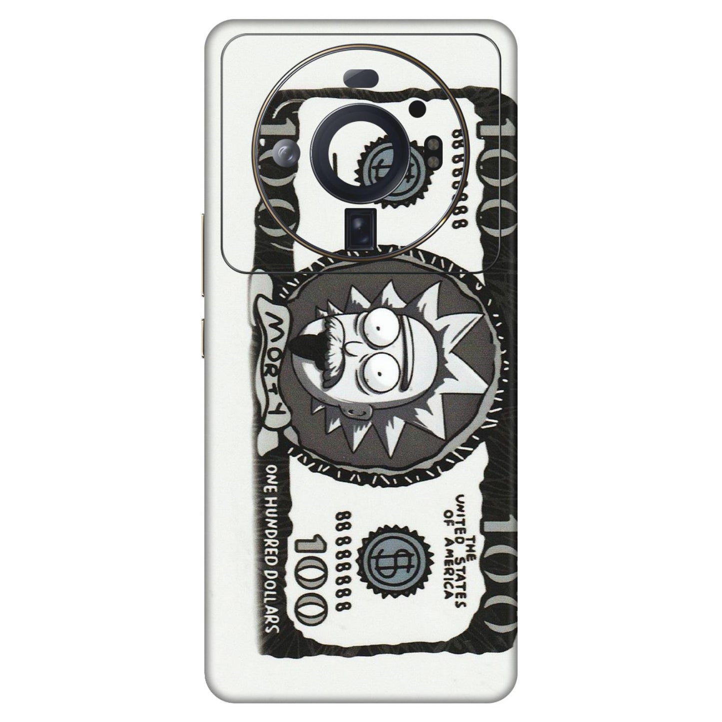 Xiaomi Redmi Phone Skins (All Models) - Rick And Morty Hundred Dollar Anime - Matte Finish (M-161) Mi 12S Ultra 5G
