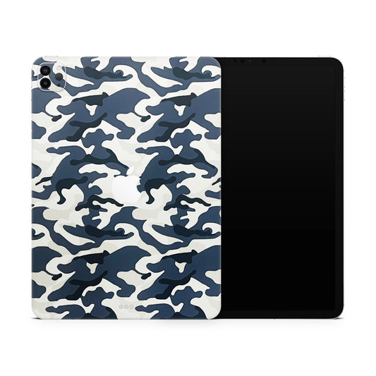 Navy Blue Camouflage Matte Finish Skin For iPad/Tablet