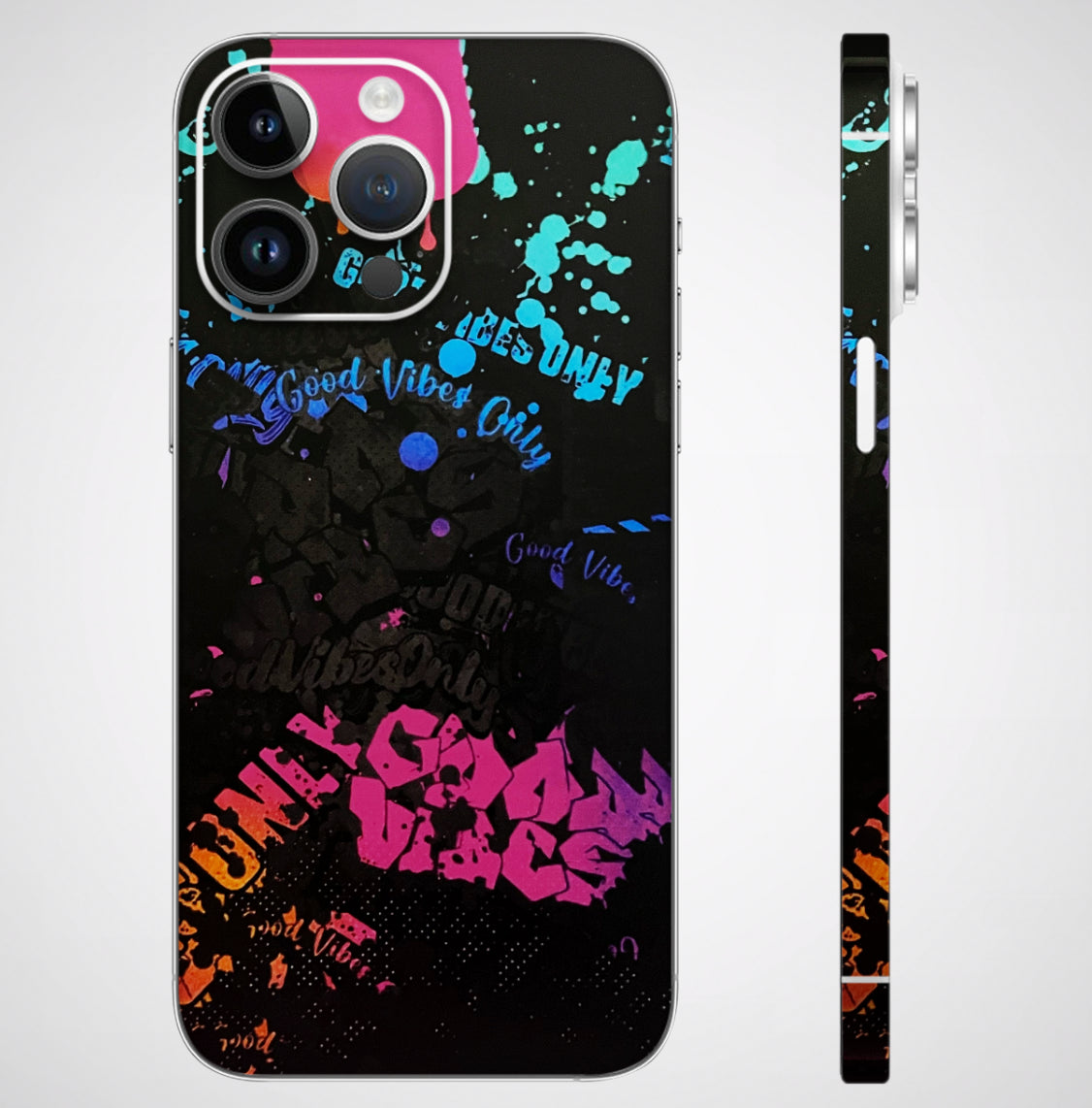 Majestic Black Vibes Matte Finish Phone Skin