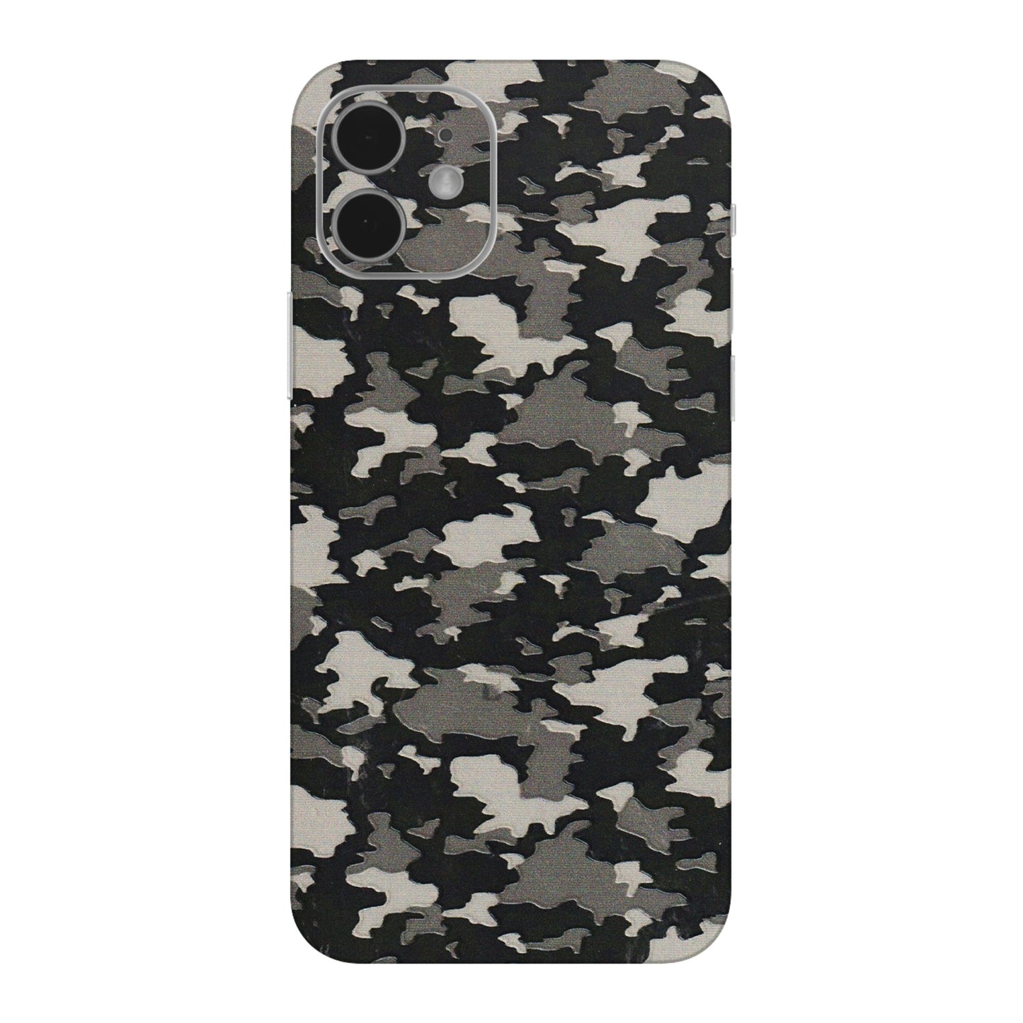 Apple iPhone Skins (All Models) - Black/Grey Camoflaunge - 3D Embossed Finish (L-142) iPhone 12