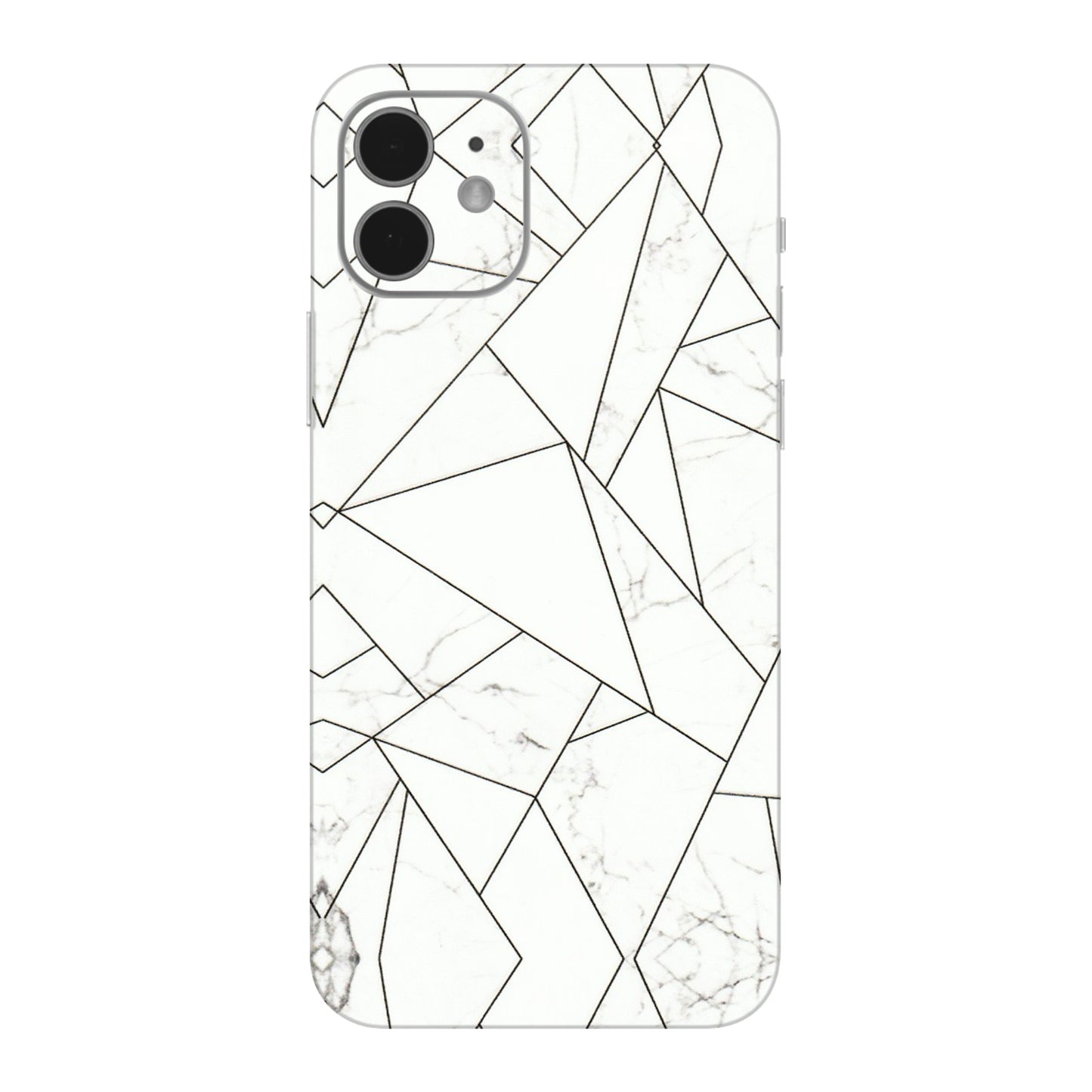 Apple iPhone Skins (All Models) - Luxury White Marble Effect - 3D Embossed Finish (L-168) iPhone 12