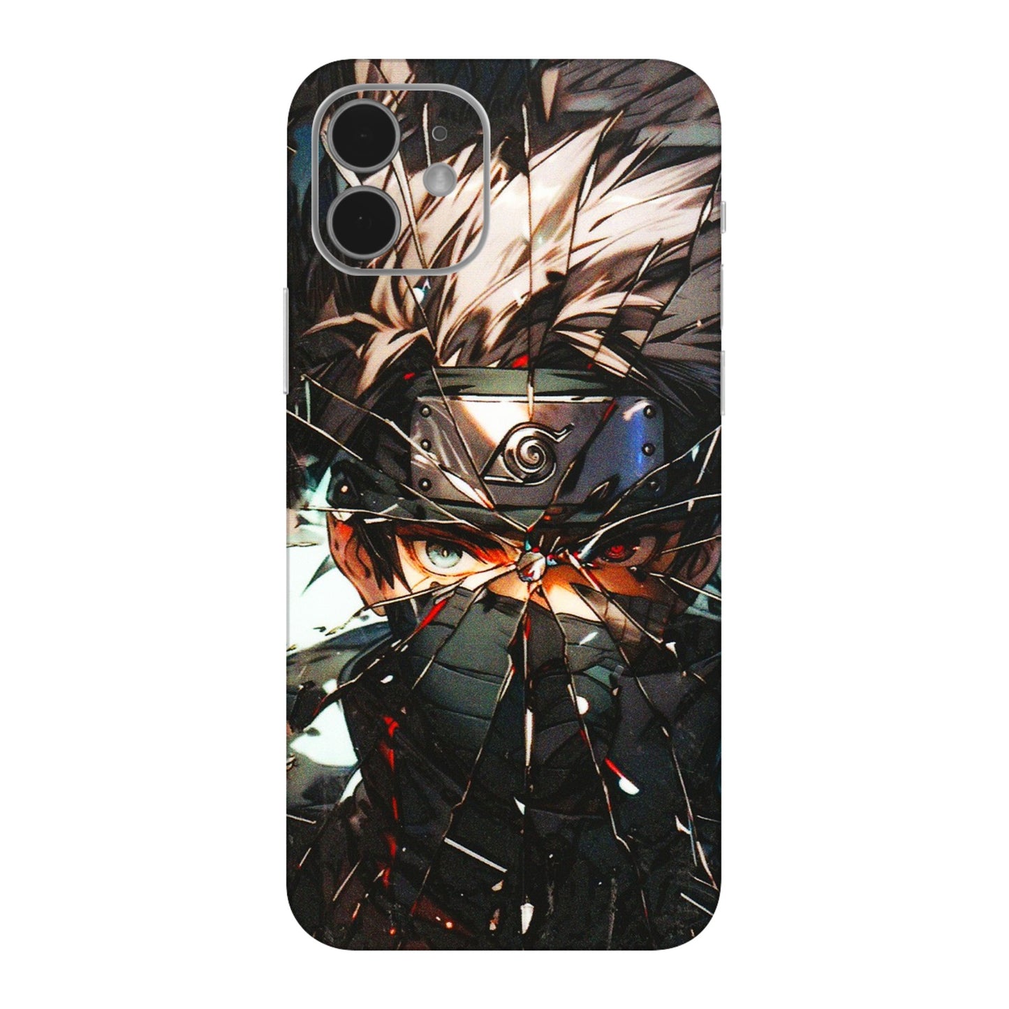 Apple iPhone Skins (All Models) - Kakashi Shattered Glass Effect - 3D Embossed Finish (L-237) iPhone 12
