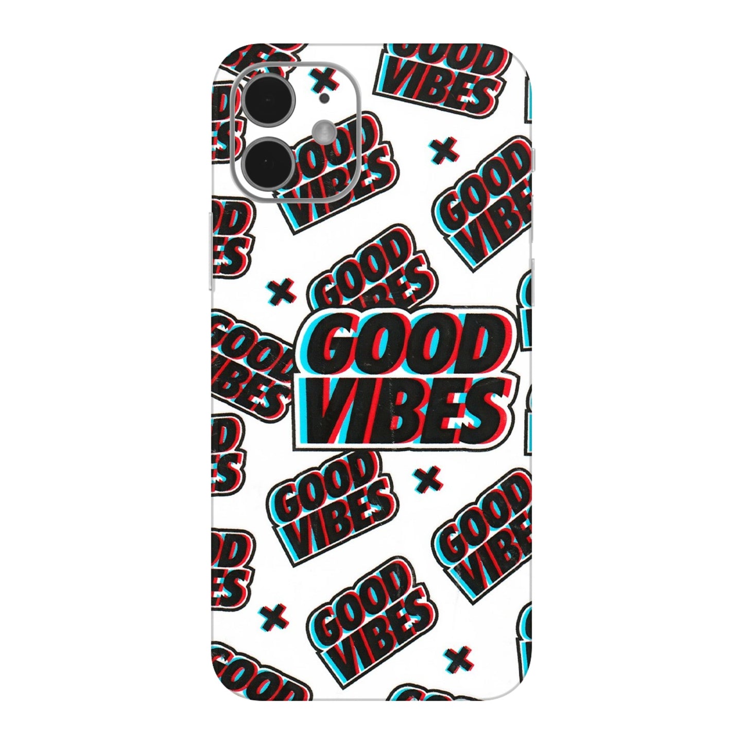 Apple iPhone Skins (All Models) - Good Vibes - 3D Embossed Finish (L-282) iPhone 12
