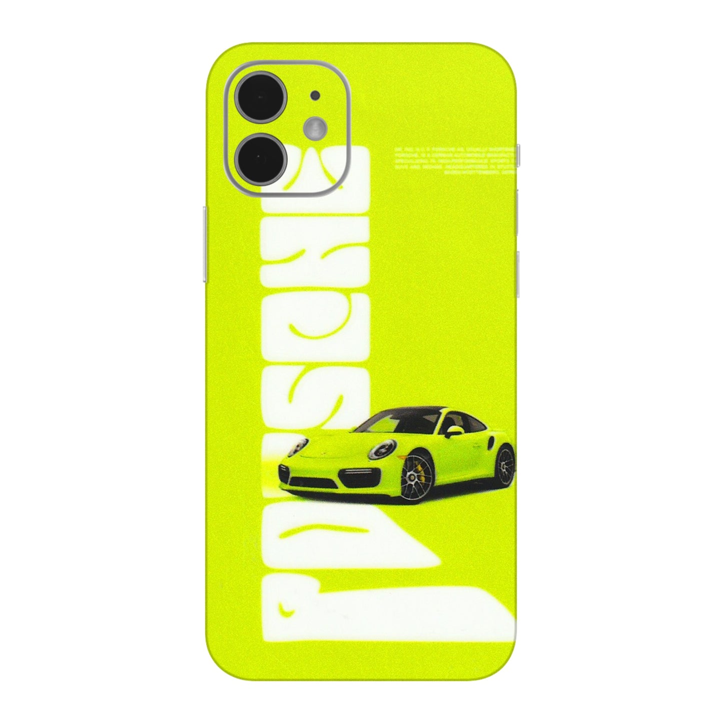 Apple iPhone Skins (All Models) - Lime Green Porche - 3D Embossed Finish (L-30) iPhone 12