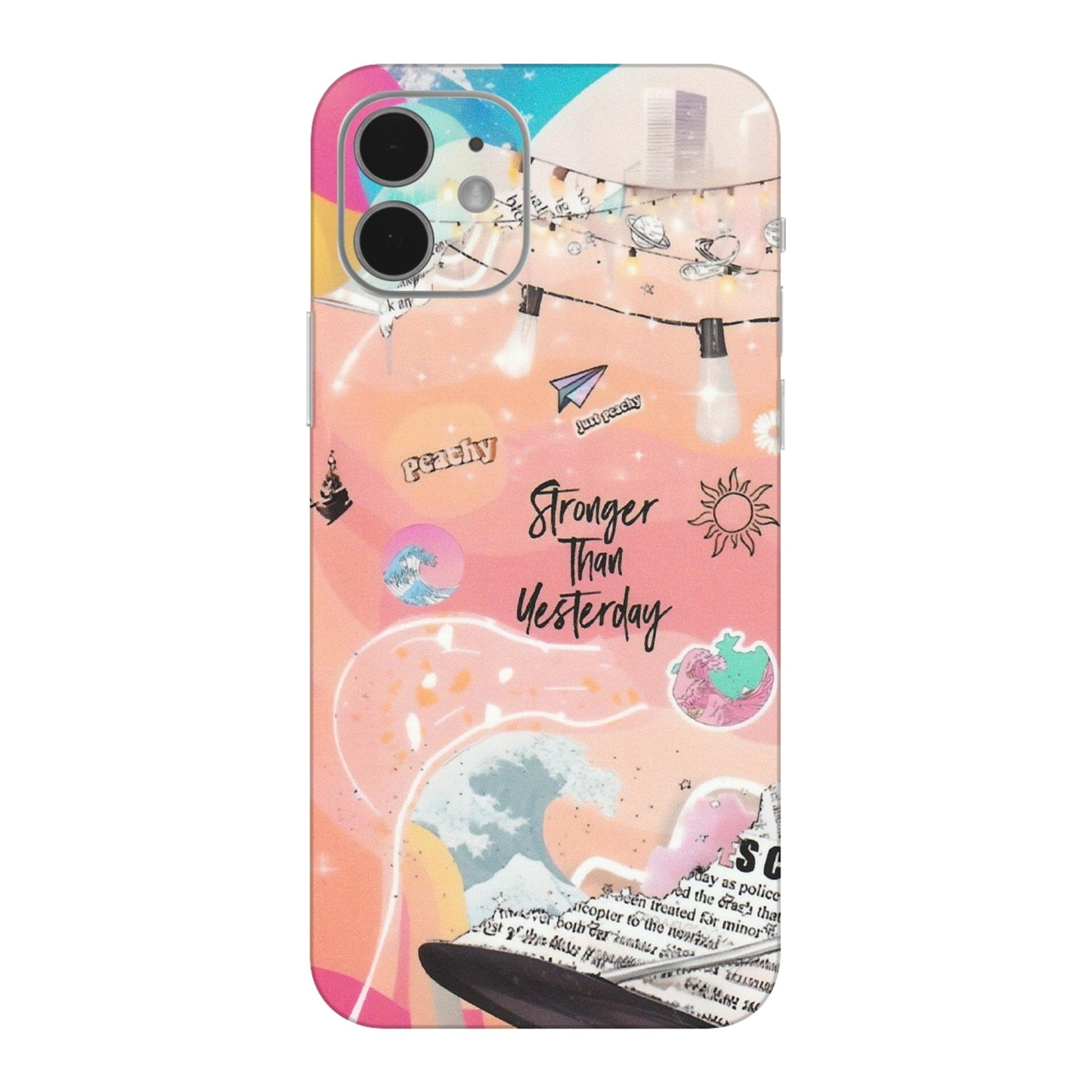 Apple iPhone Skins (All Models) - Stronger Then Yesterday - Matte Finish (M-128) iPhone 12