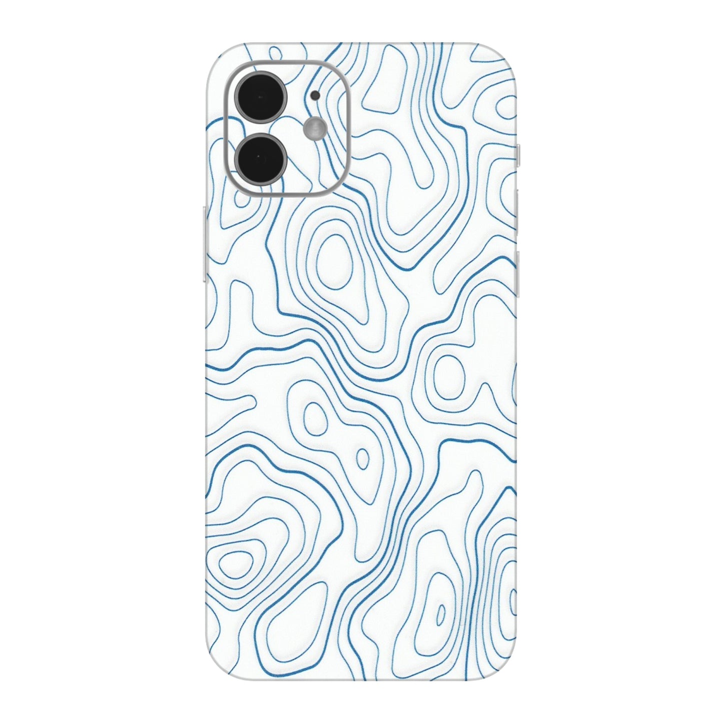 Apple iPhone Skins (All Models) - Blue And White Swirls - Matte Finish (M-139) iPhone 12