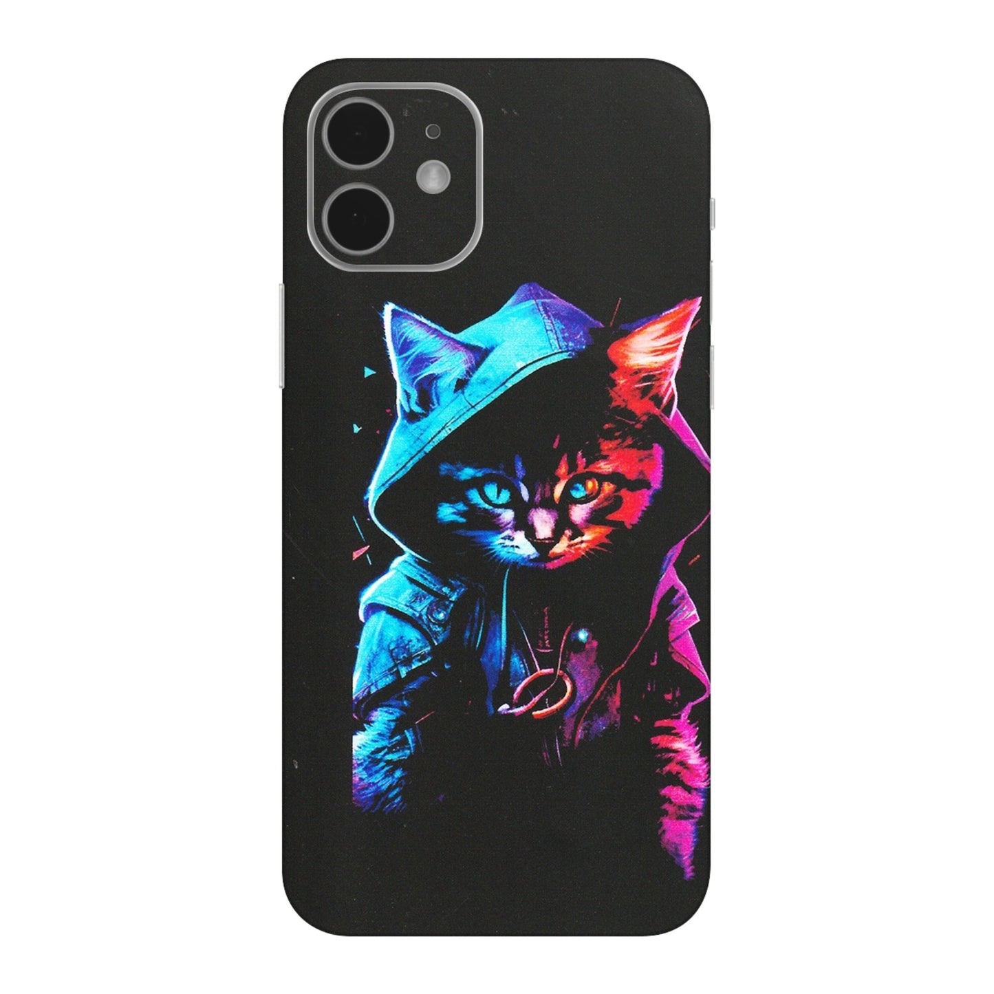 Apple iPhone Skins (All Models) - Cyberpunk Cat - Matte Finish (M-45) iPhone 12