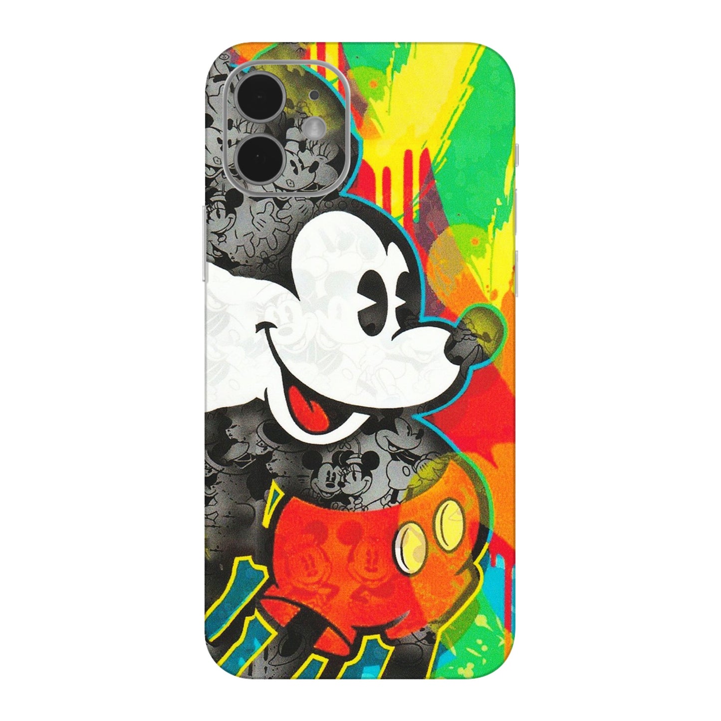 Apple iPhone Skins (All Models) - Multiple Mickey With Colourful Texture - Matte Finish (M-84) iPhone 12