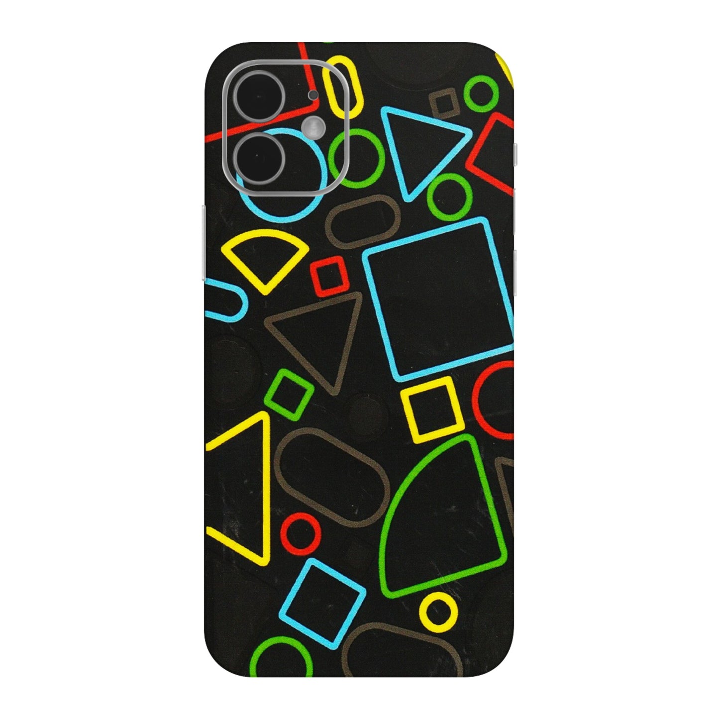 Apple iPhone Skins (All Models) - Black Shapes - 3D Embossed Finish (L-131) iPhone 12 Mini