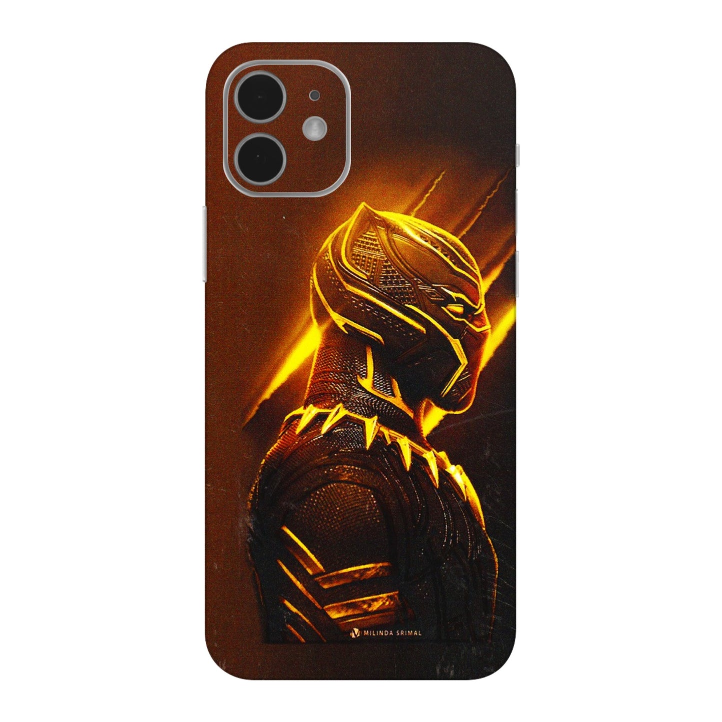 Apple iPhone Skins (All Models) - Gold Black Panther - 3D Embossed Finish (L-181) iPhone 12 Mini