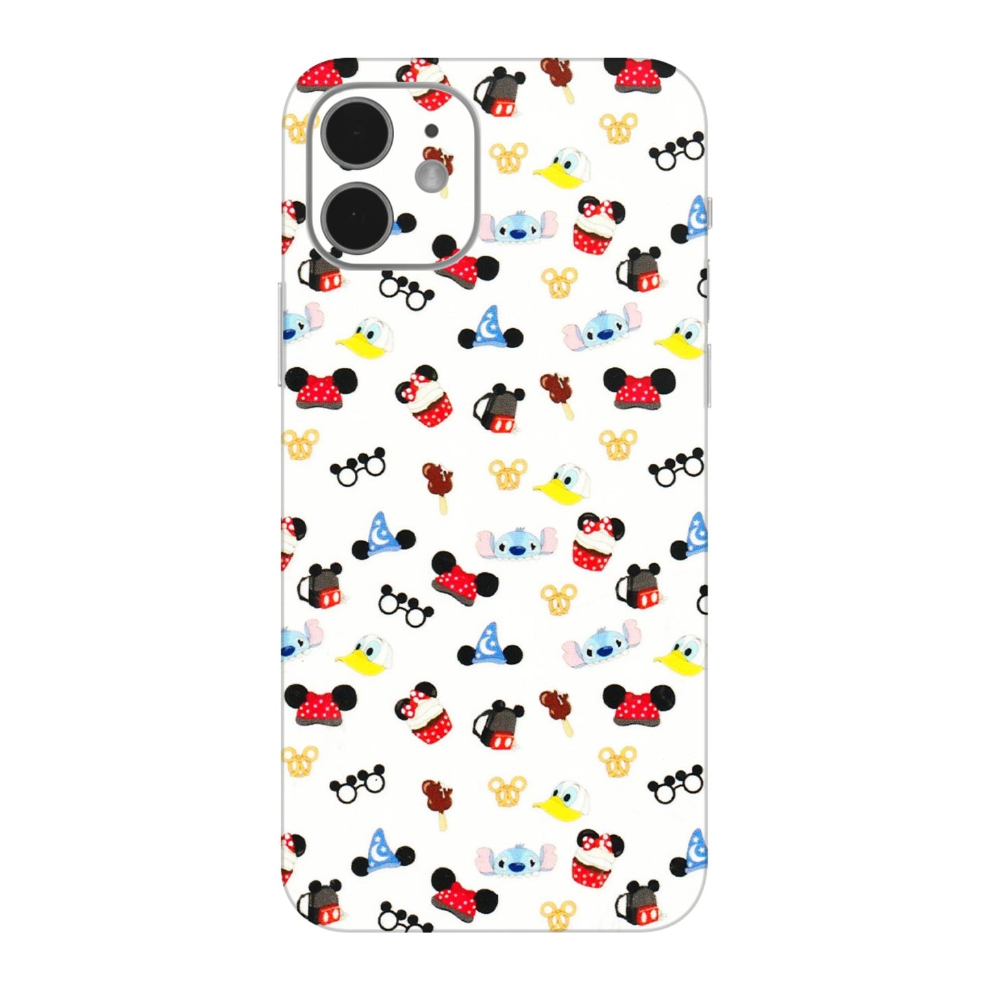 Apple iPhone Skins (All Models) - Minnie Mouse & Donald Doodles s - 3D Embossed Finish (L-194) iPhone 12 Mini