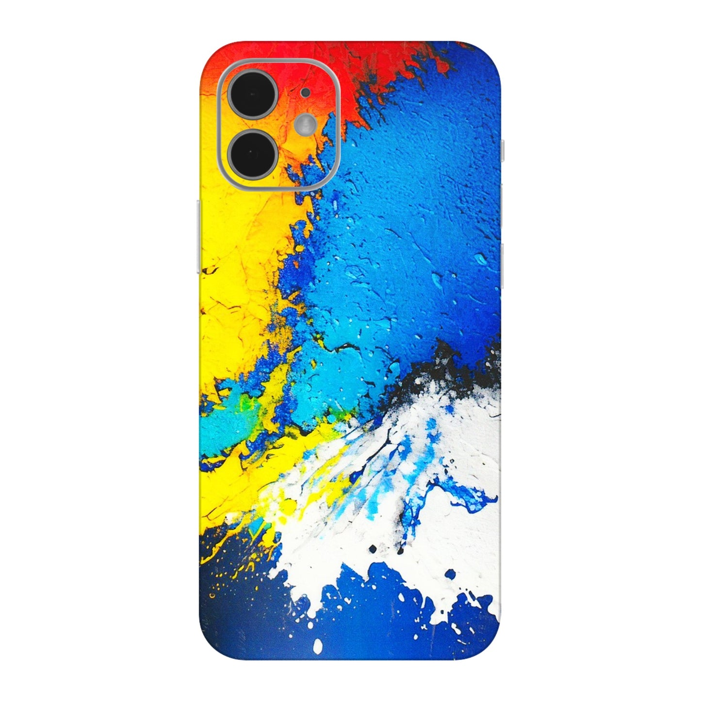 Apple iPhone Skins (All Models) - Acrylic Paint Spill - 3D Embossed Finish (L-229) iPhone 12 Mini