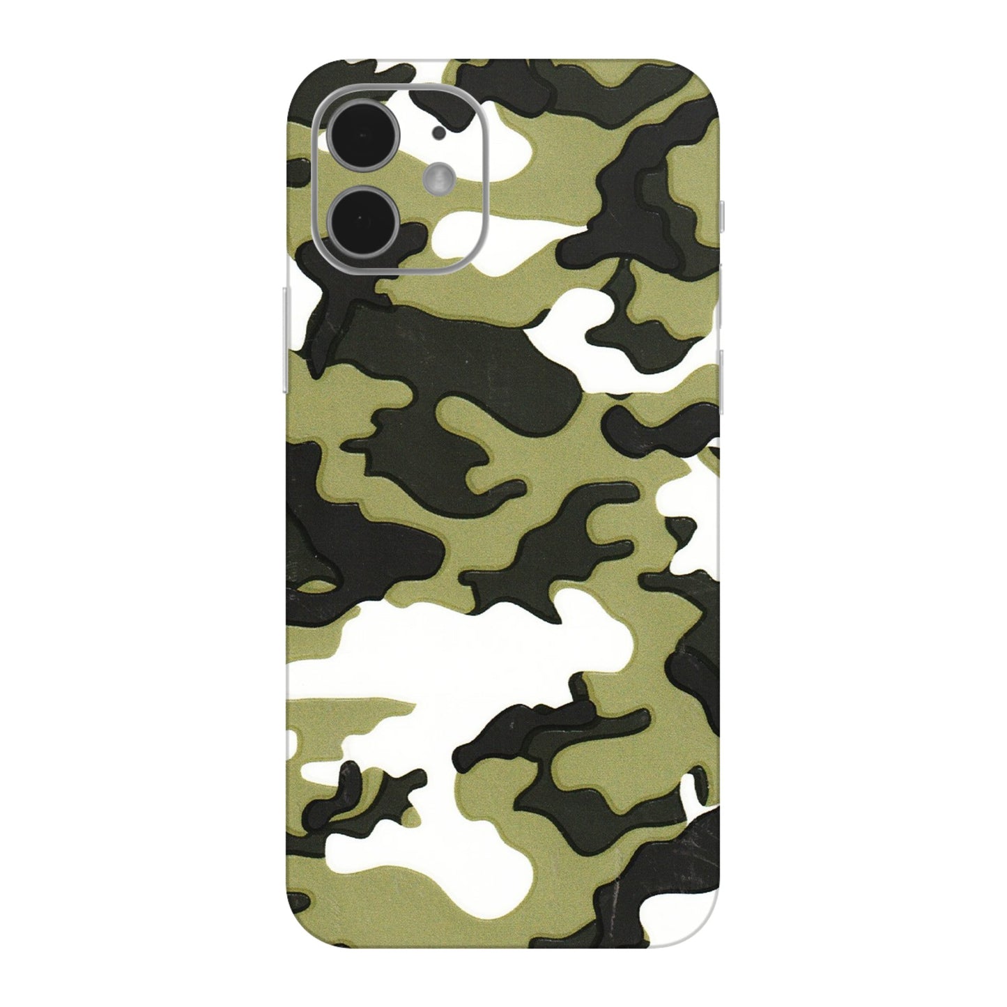 Apple iPhone Skins (All Models) - Camouflages White And Green - 3D Embossed Finish (L-243) iPhone 12 Mini