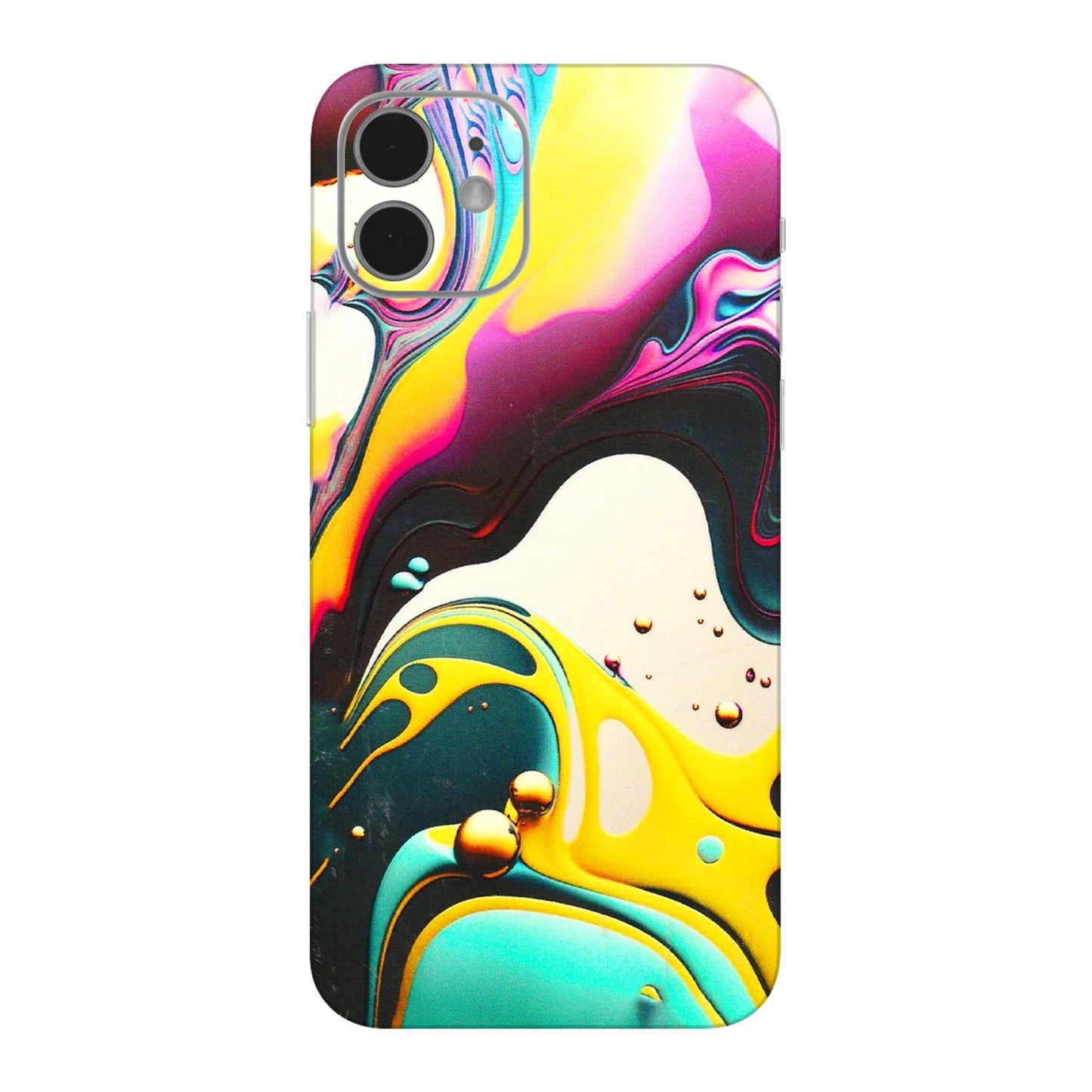 Apple iPhone Skins (All Models) - Multicolor Abstract pattern - 3D Embossed Finish (L-254) iPhone 12 Mini
