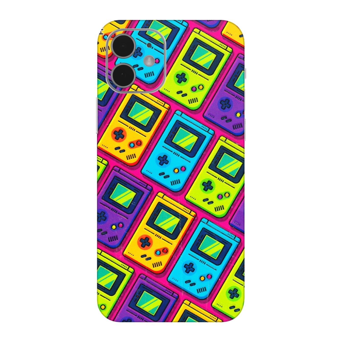 Apple iPhone Skins (All Models) - Gameboy Colourful - 3D Embossed Finish (L-266) iPhone 12 Mini