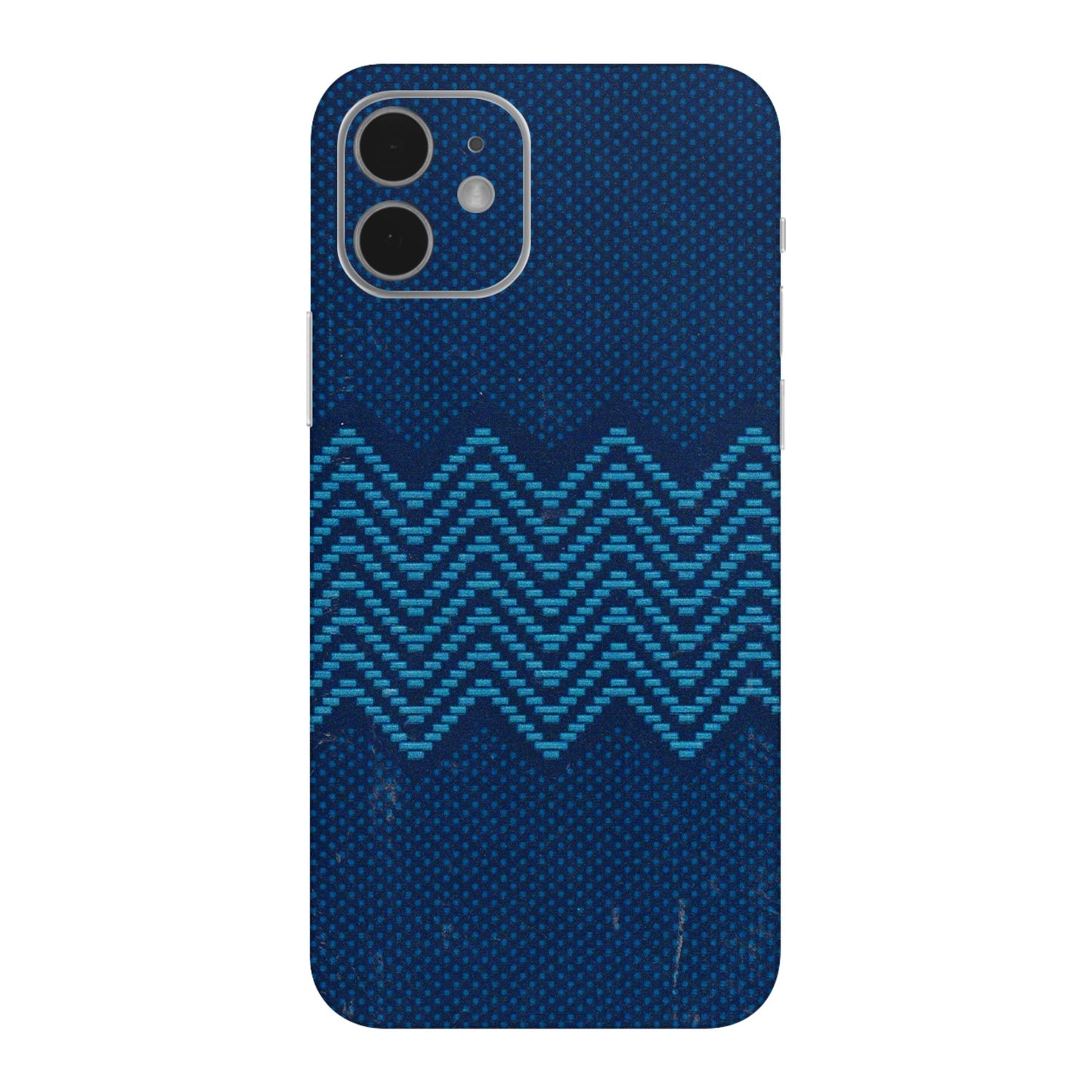 Apple iPhone Skins (All Models) - Blue Sober Waves - 3D Embossed Finish (L-306) iPhone 12 Mini