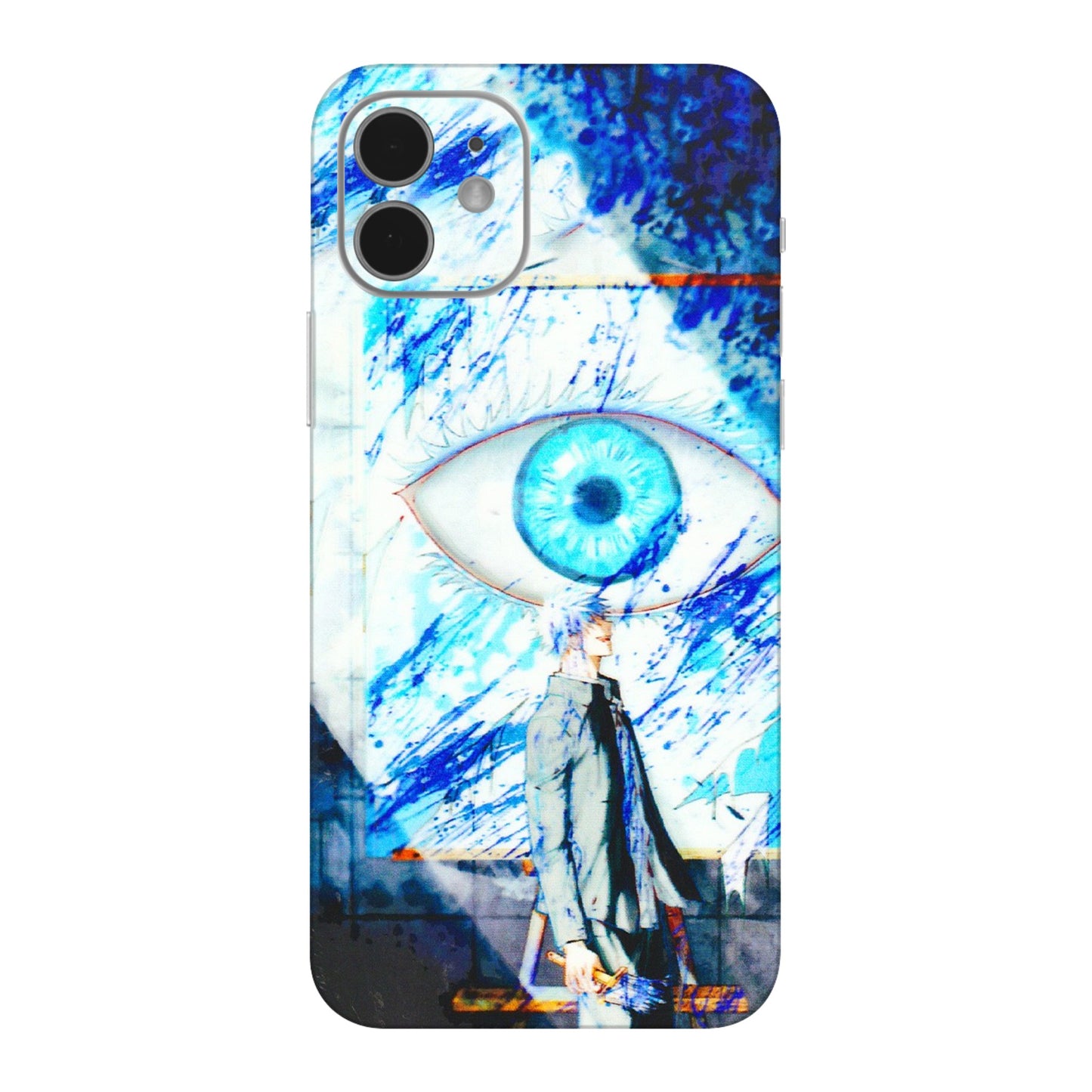 Apple iPhone Skins (All Models) - Anime Sea Blue Eye - 3D Embossed Finish (L-318) iPhone 12 Mini