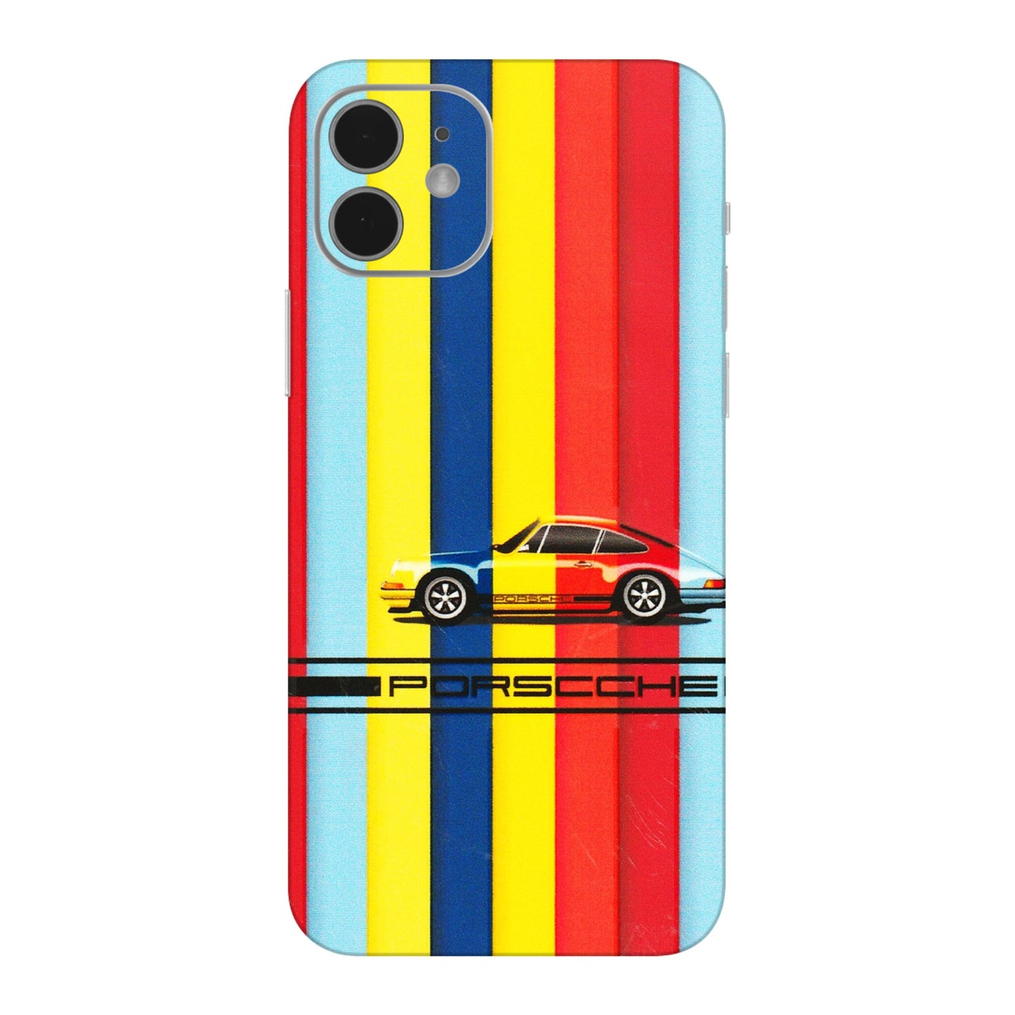 Apple iPhone Skins (All Models) - Multicolour Porche - 3D Embossed Finish (L-39) iPhone 12 Mini