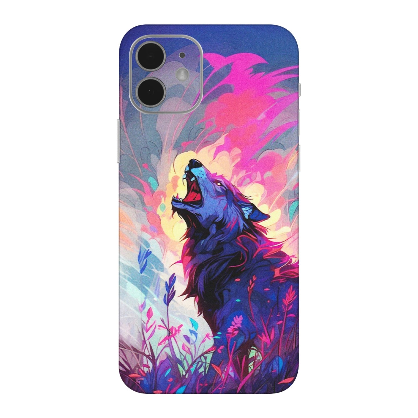 Apple iPhone Skins (All Models) - New Wild Wolf Abstract - Matte Finish (M-125) iPhone 12 Mini