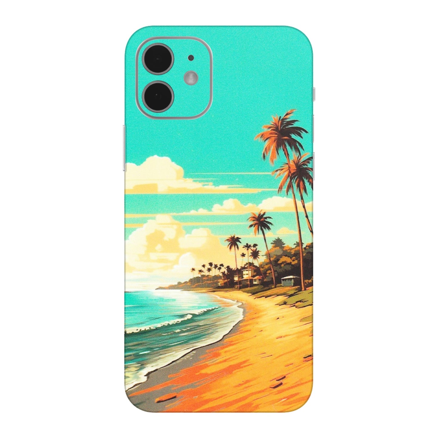 Apple iPhone Skins (All Models) - Miami Beach - Matte Finish (M-136) iPhone 12 Mini