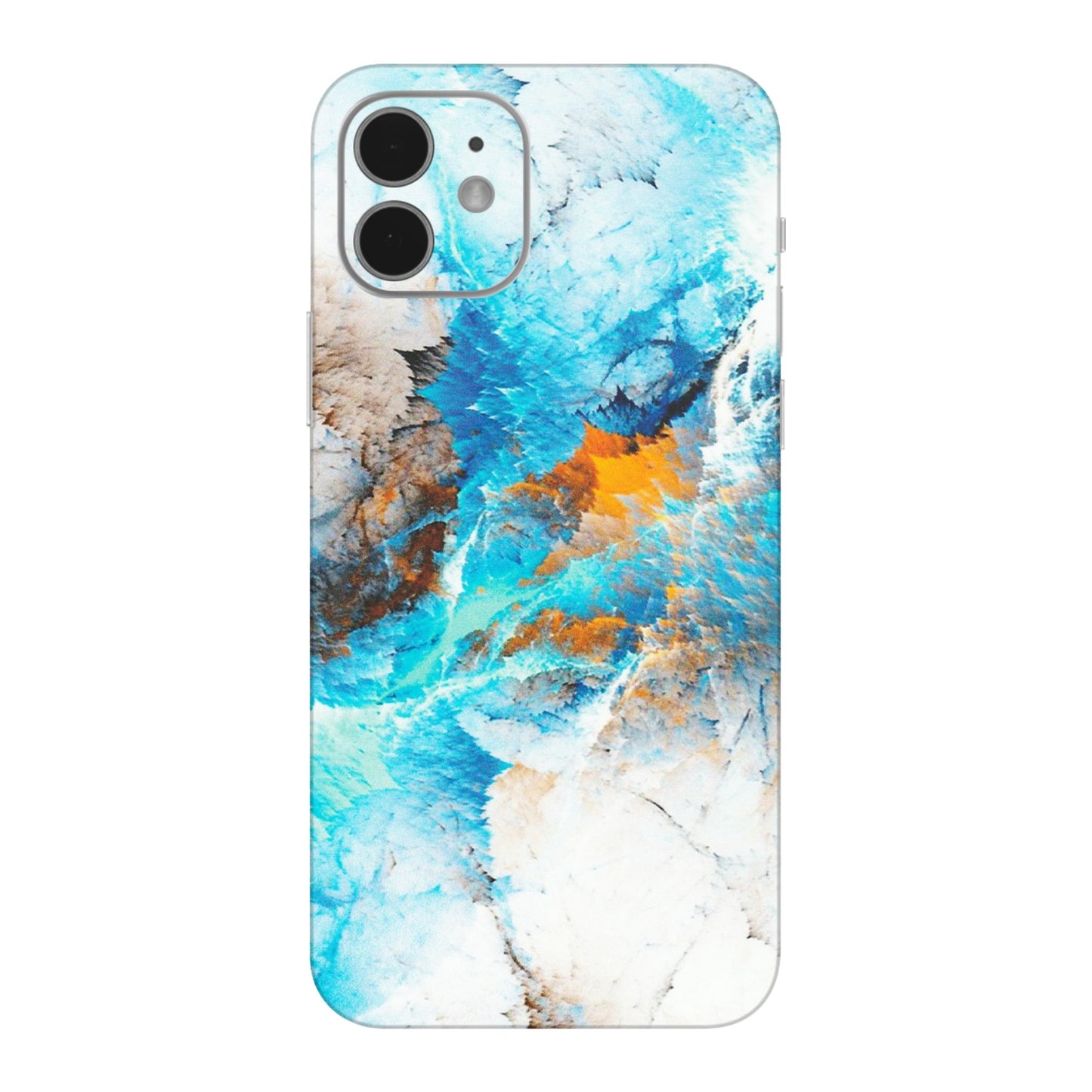 Apple iPhone Skins (All Models) - Blue Waves Abstract - Matte Finish (M-19) iPhone 12 Mini