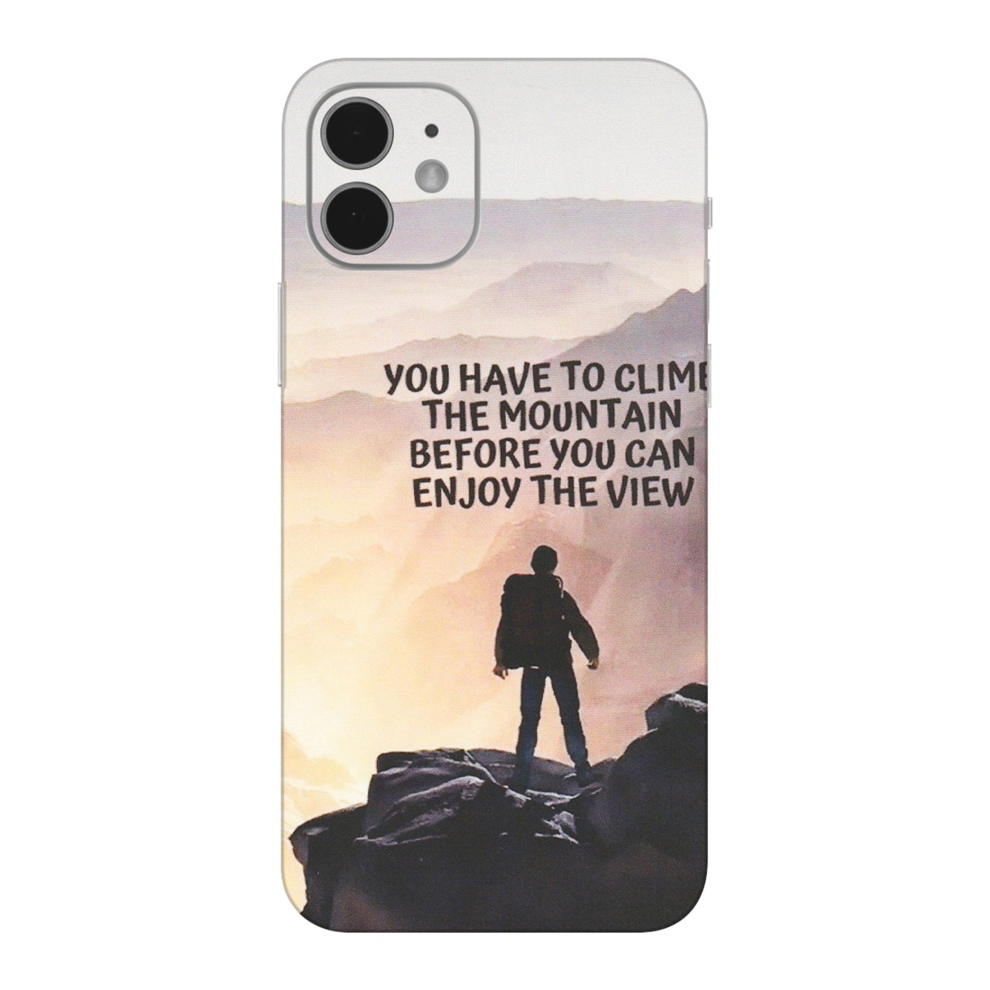 Apple iPhone Skins (All Models) - Motivational Hiking Mountain - Matte Finish (M-28) iPhone 12 Mini
