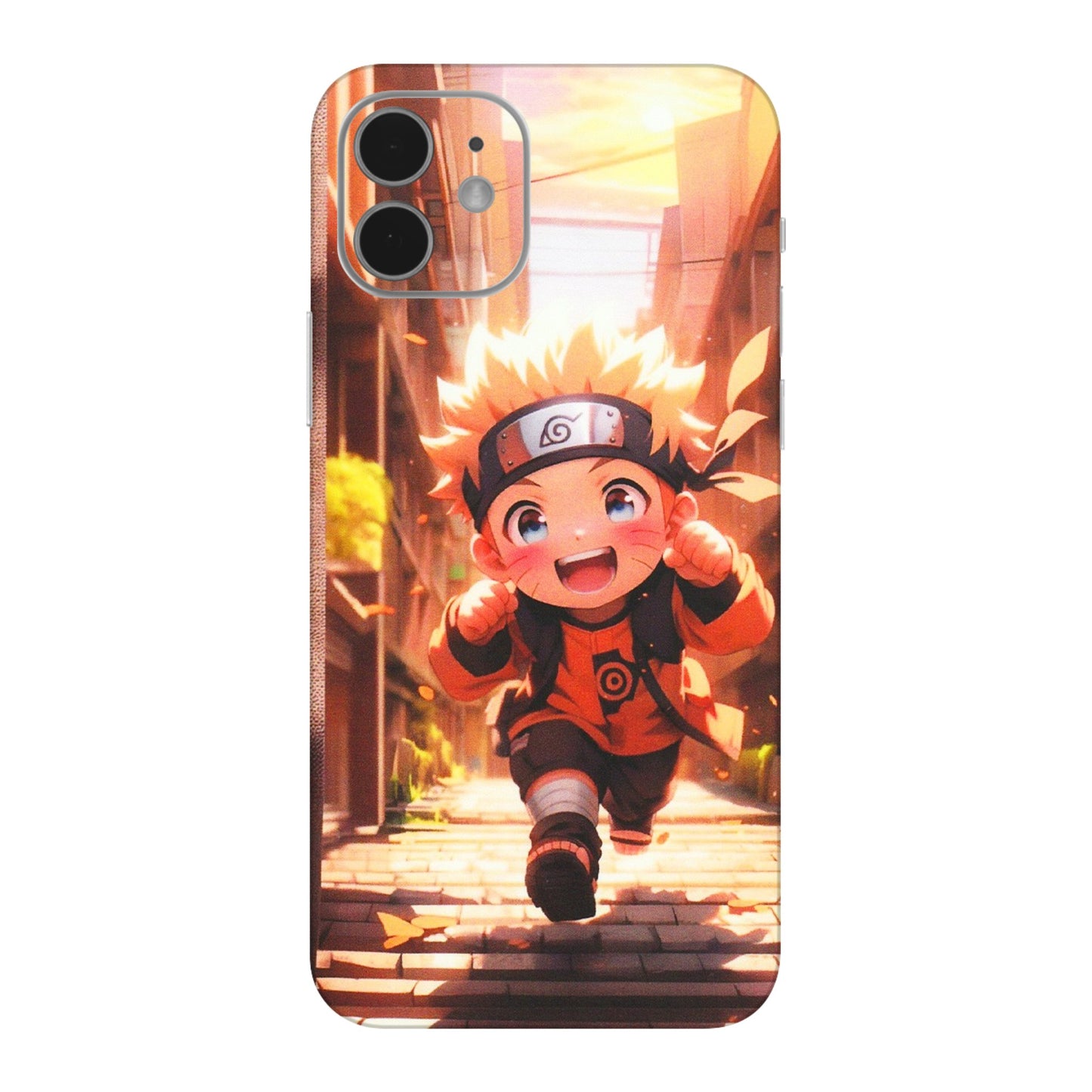 Apple iPhone Skins (All Models) - Naruto Cute Toon Running - Matte Finish (M-04) iPhone 12 Mini