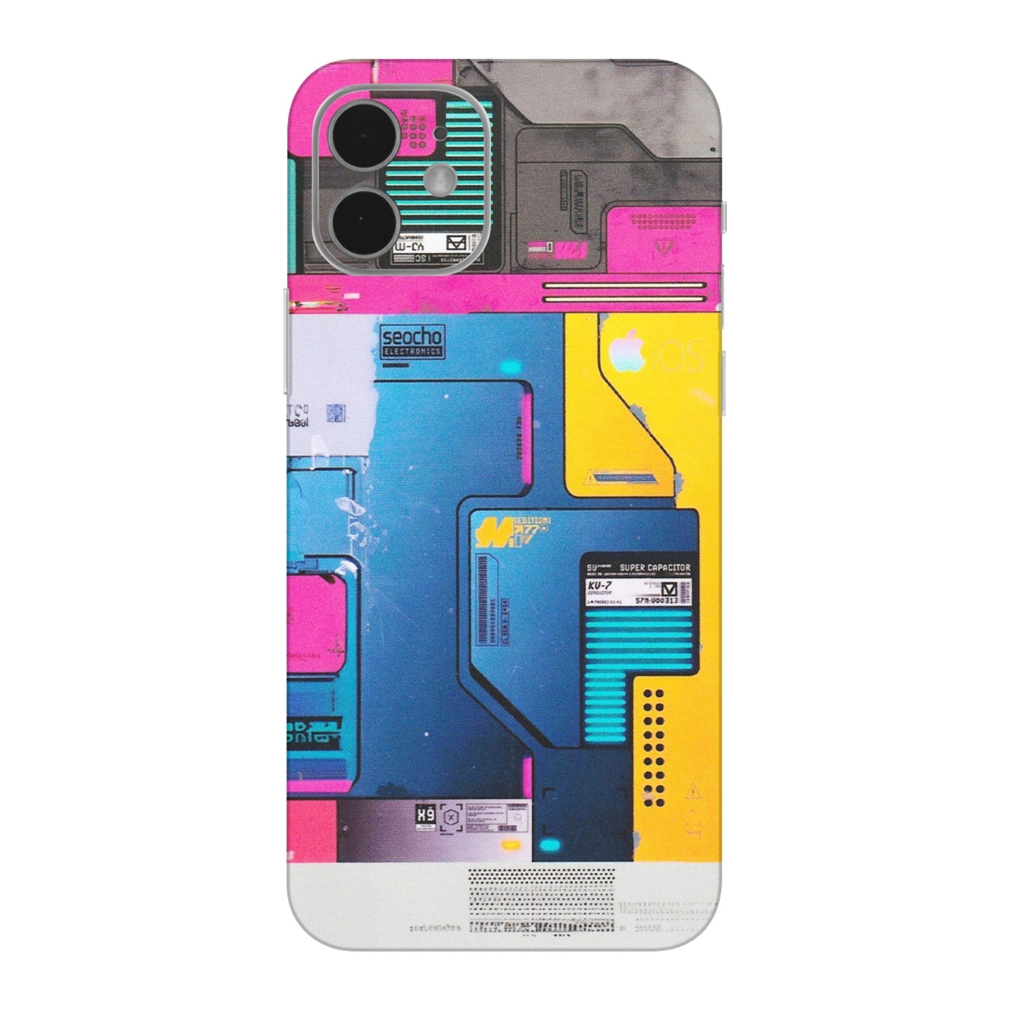 Apple iPhone Skins (All Models) - Colourfull Motherboard Internals - Matte Finish (M-55) iPhone 12 Mini